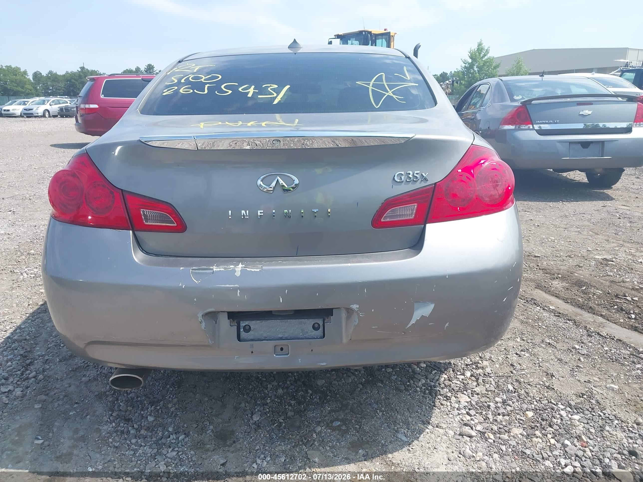 2008 Infiniti G35x   Gray vin: JNKBV61F88M274114