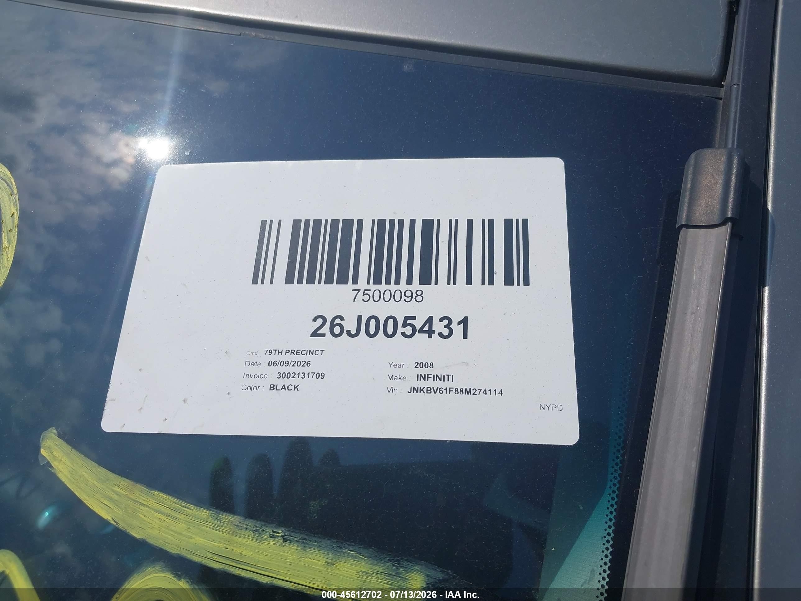 2008 Infiniti G35x   Gray vin: JNKBV61F88M274114