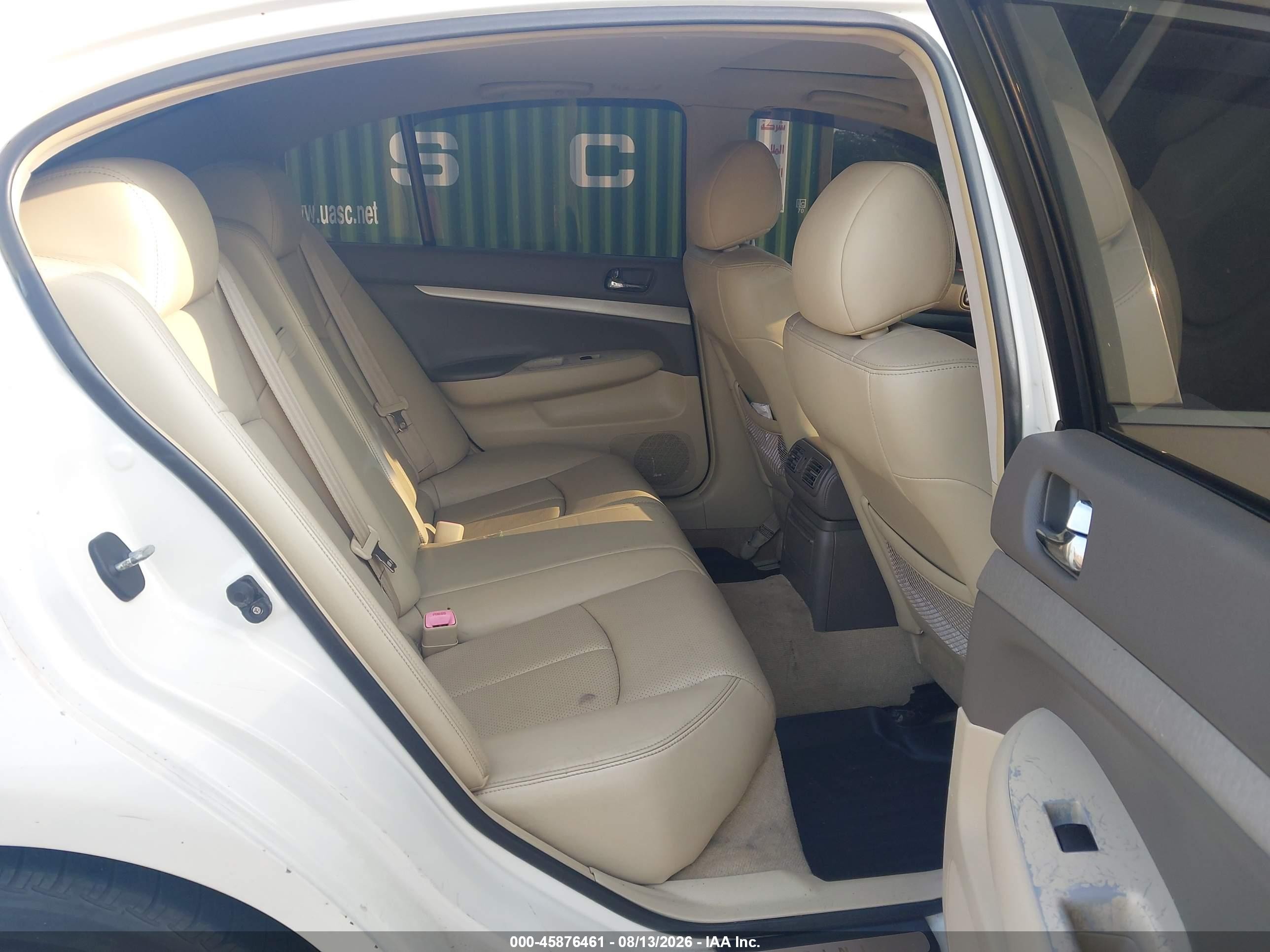 2008 Infiniti G35x   White vin: JNKBV61F98M252302