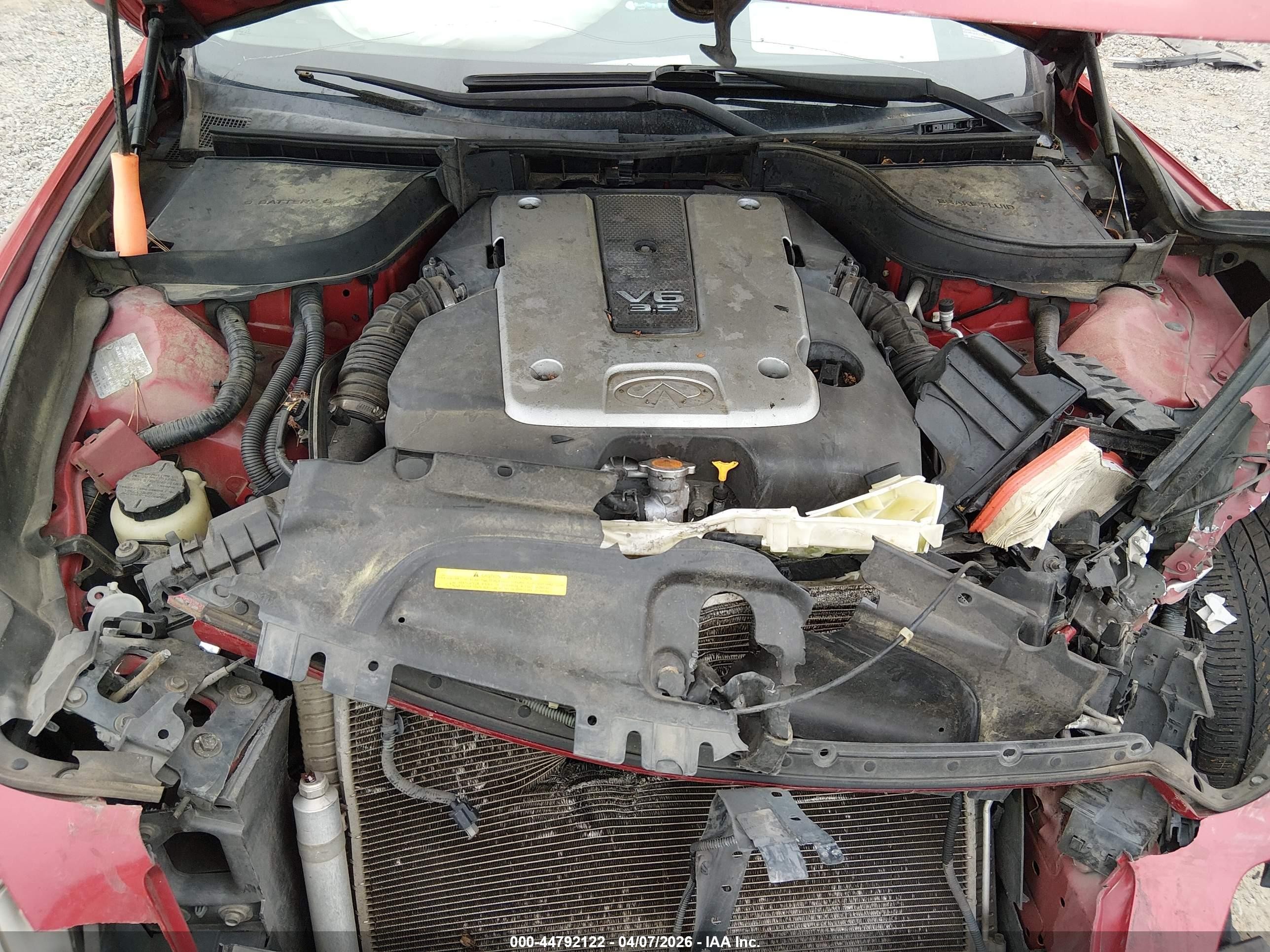2007 Infiniti G35x   Красный vin: JNKBV61FX7M803383