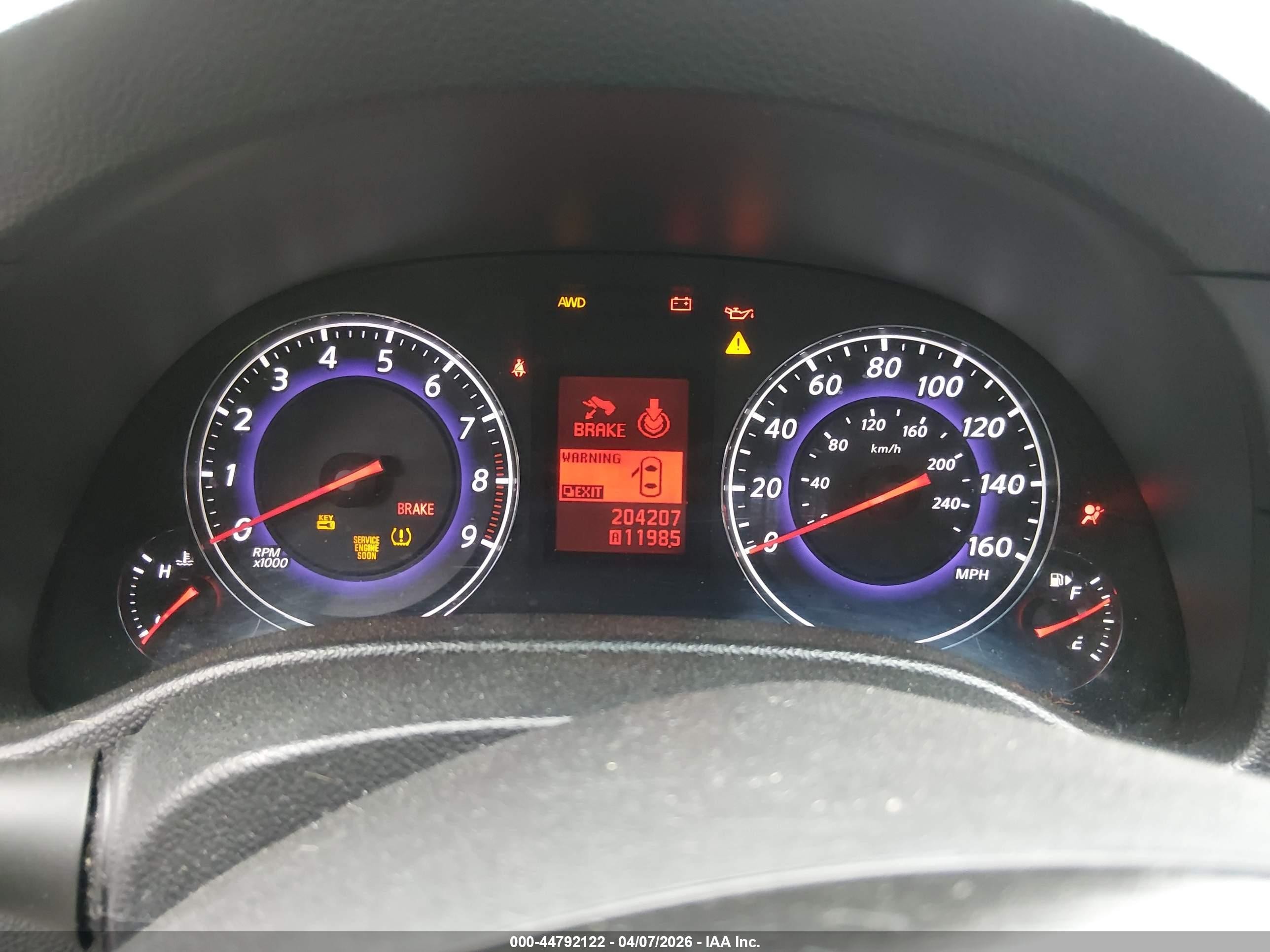 2007 Infiniti G35x   Красный vin: JNKBV61FX7M803383