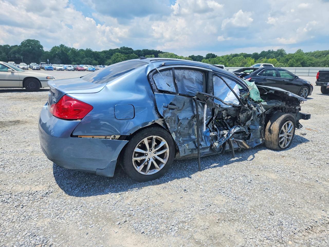2008 Infiniti G35 Blue vin: JNKBV61FX8M270386