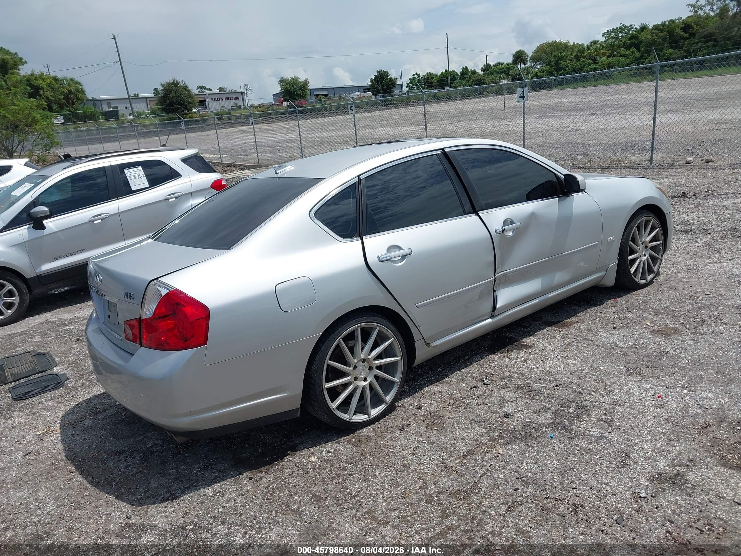 2007 Infiniti M45 Sport Silver vin: JNKBY01E17M401487