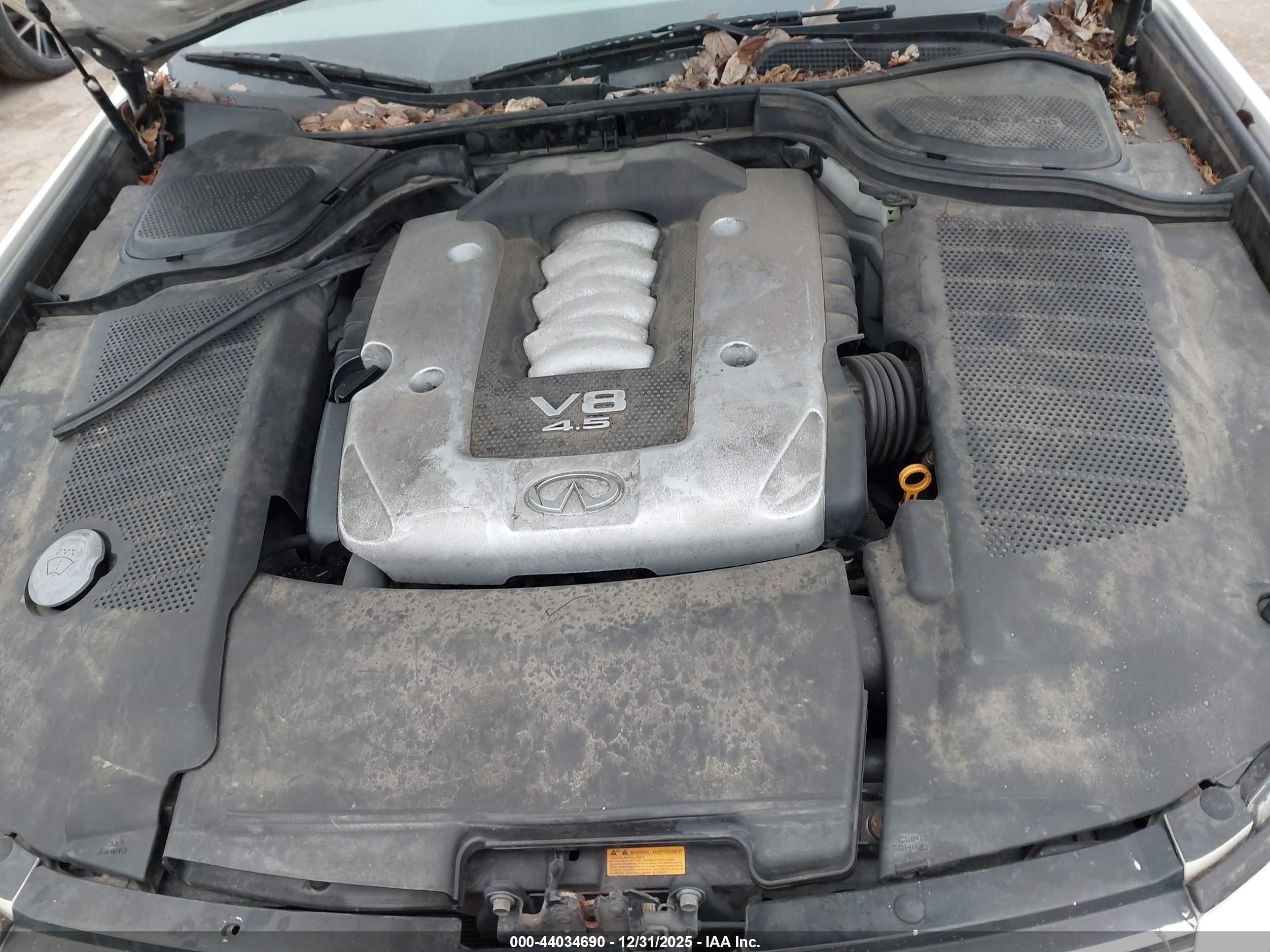 2006 Infiniti M45   White vin: JNKBY01E26M207100