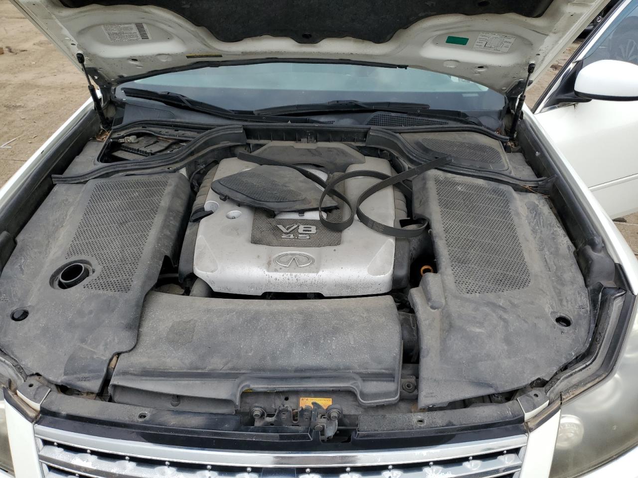 2006 Infiniti M45 Base White vin: JNKBY01E36M208451
