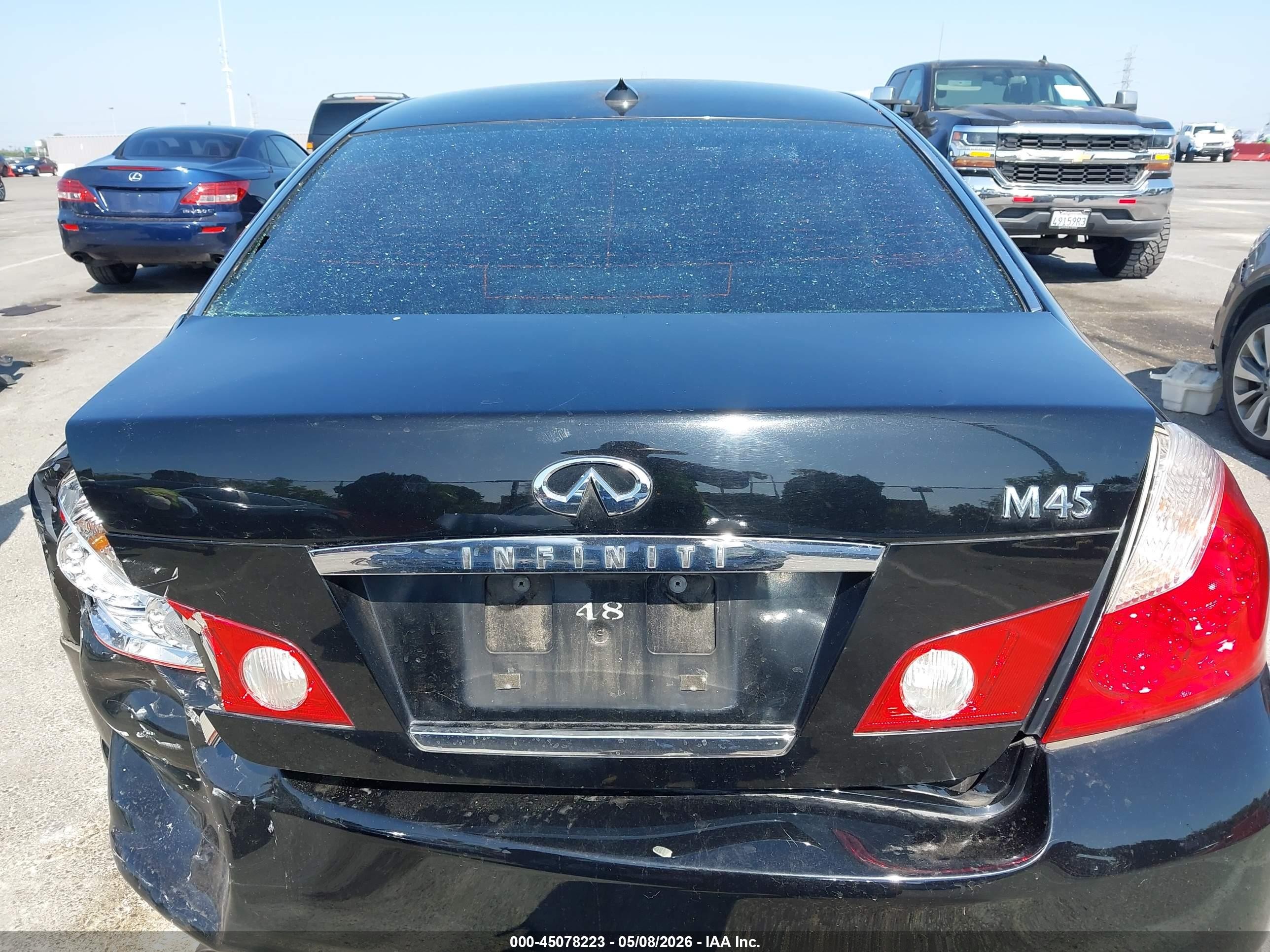 2006 Infiniti M45 Sport Black vin: JNKBY01E46M205090