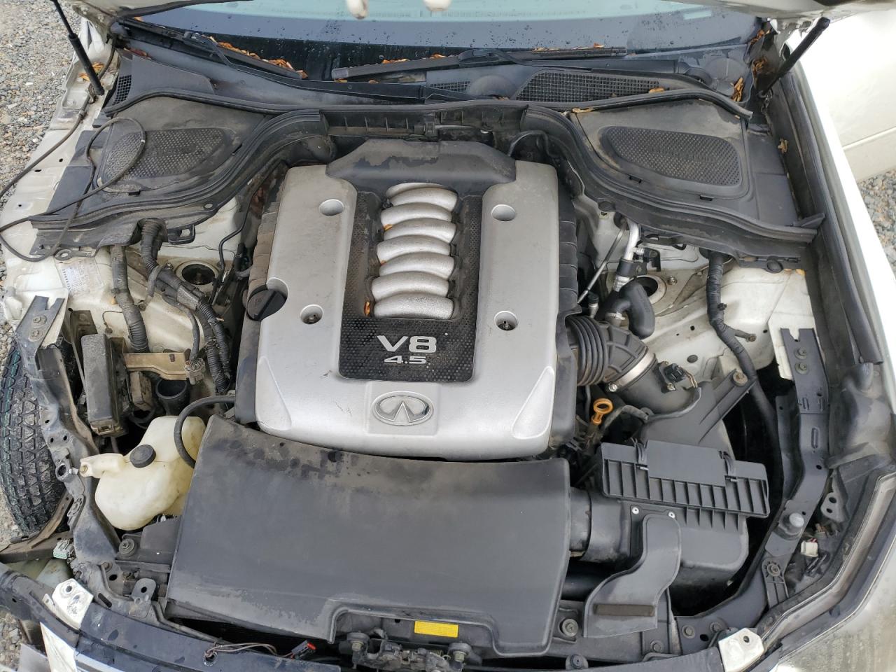 2006 Infiniti M45 Base White vin: JNKBY01E66M201025