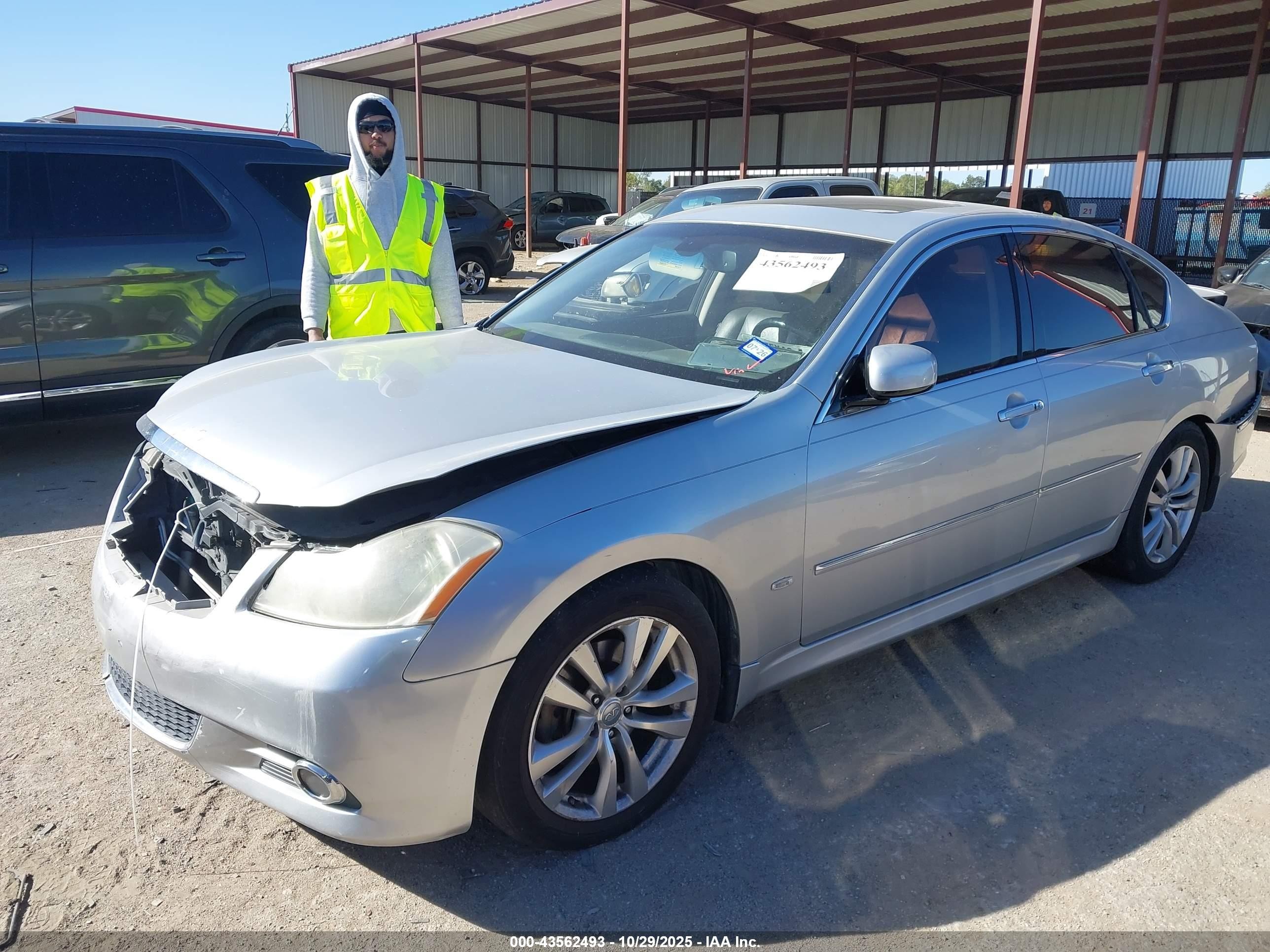 2008 Infiniti M45   Серебряный vin: JNKBY01E68M500274