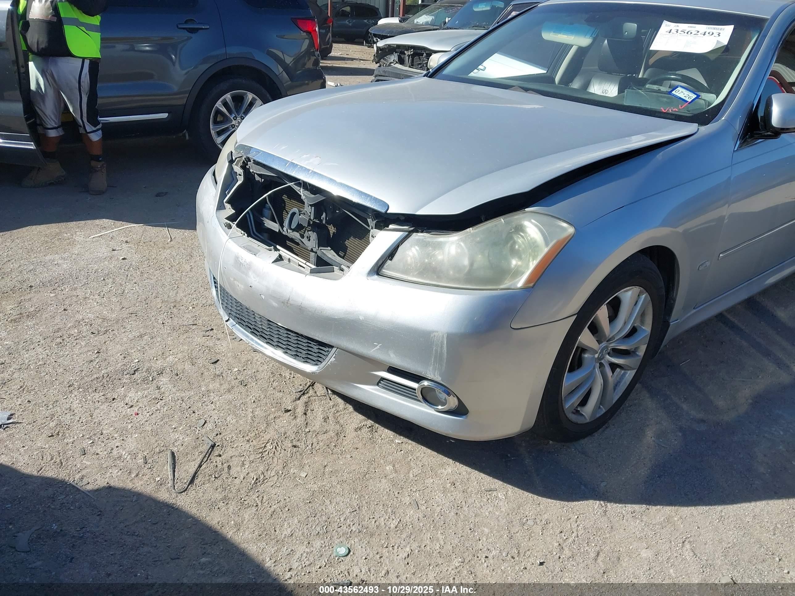 2008 Infiniti M45   Серебряный vin: JNKBY01E68M500274