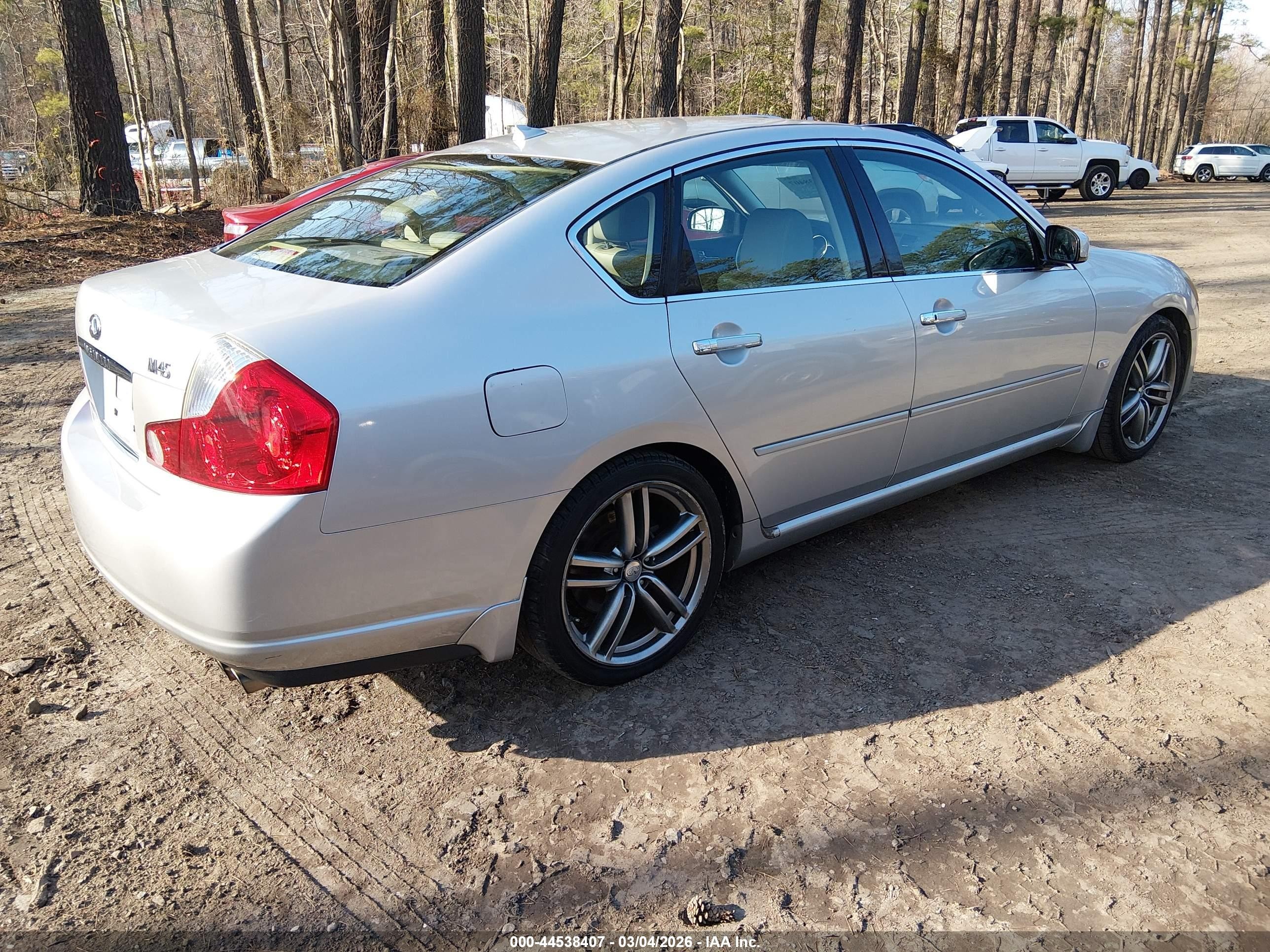 2006 Infiniti M45 Sport Серебряный vin: JNKBY01E76M200093