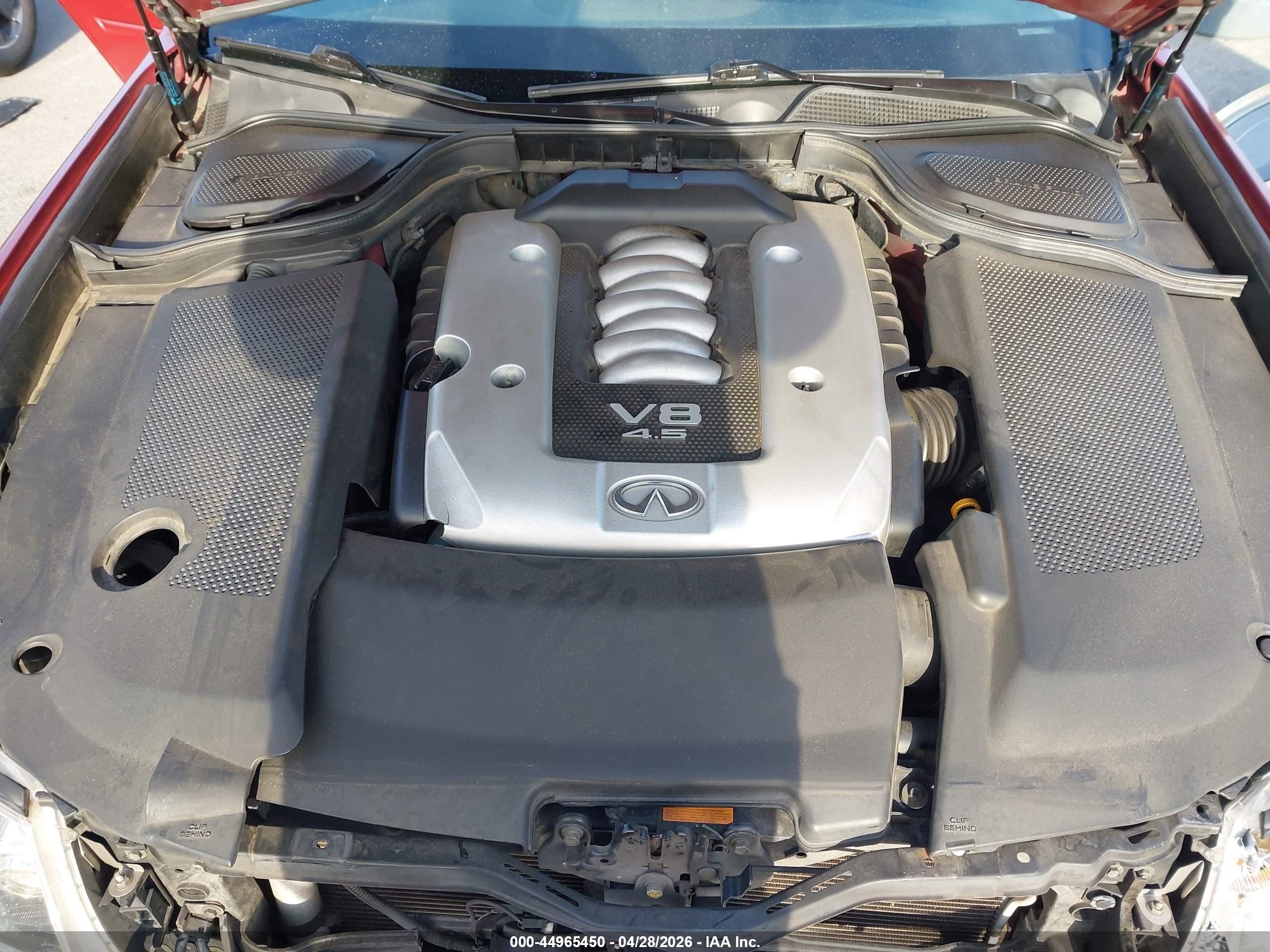 2006 Infiniti M45   Red vin: JNKBY01E76M202040