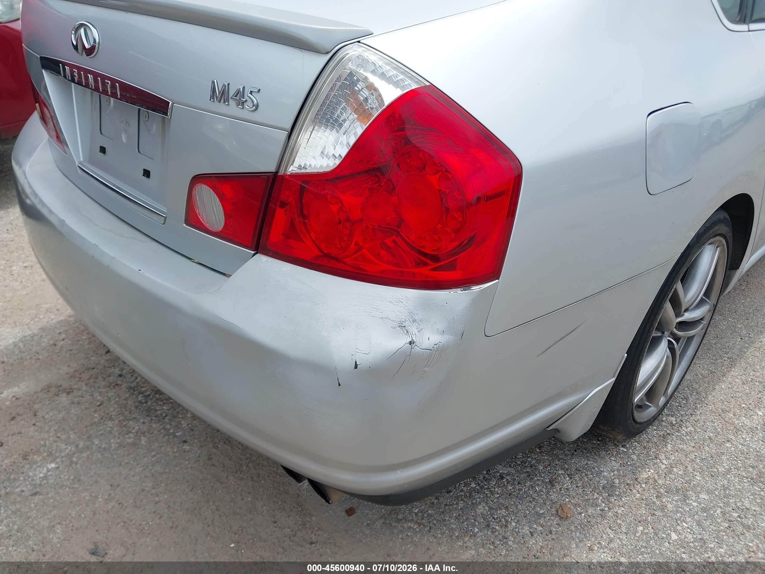 2006 Infiniti M45 Sport Silver vin: JNKBY01E76M205164