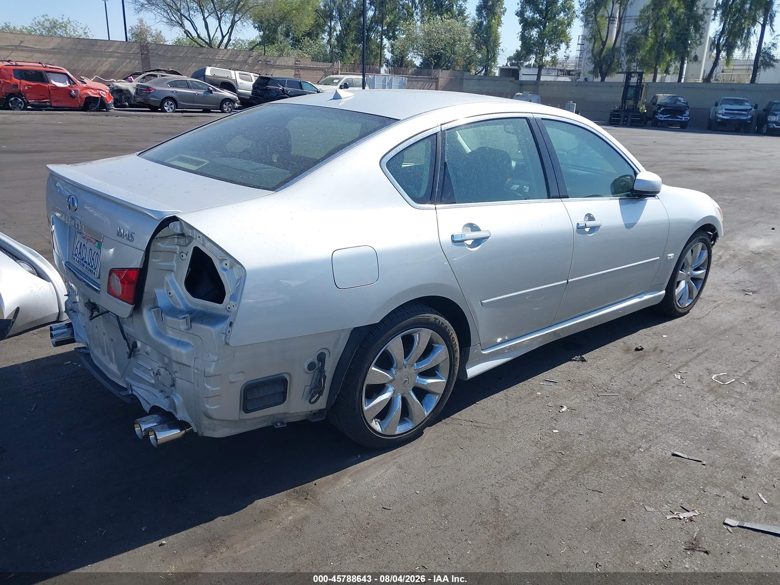 2007 Infiniti M45   Серебряный vin: JNKBY01E77M401915