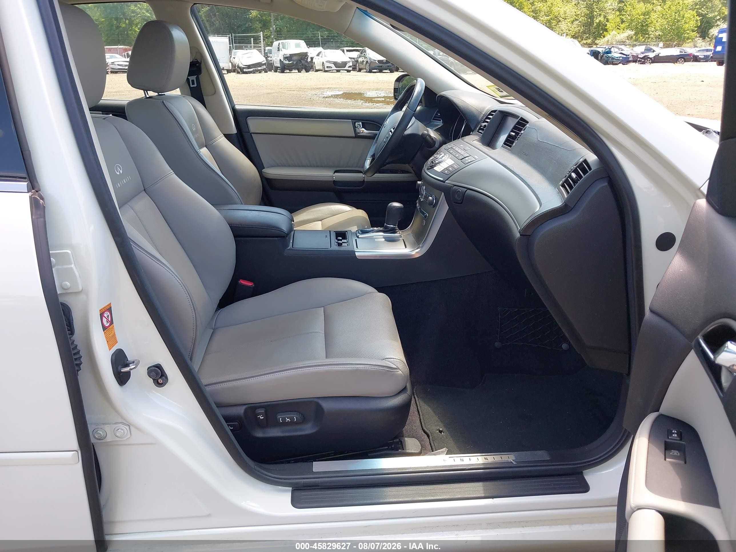 2007 Infiniti M45 Sport White vin: JNKBY01E77M403549