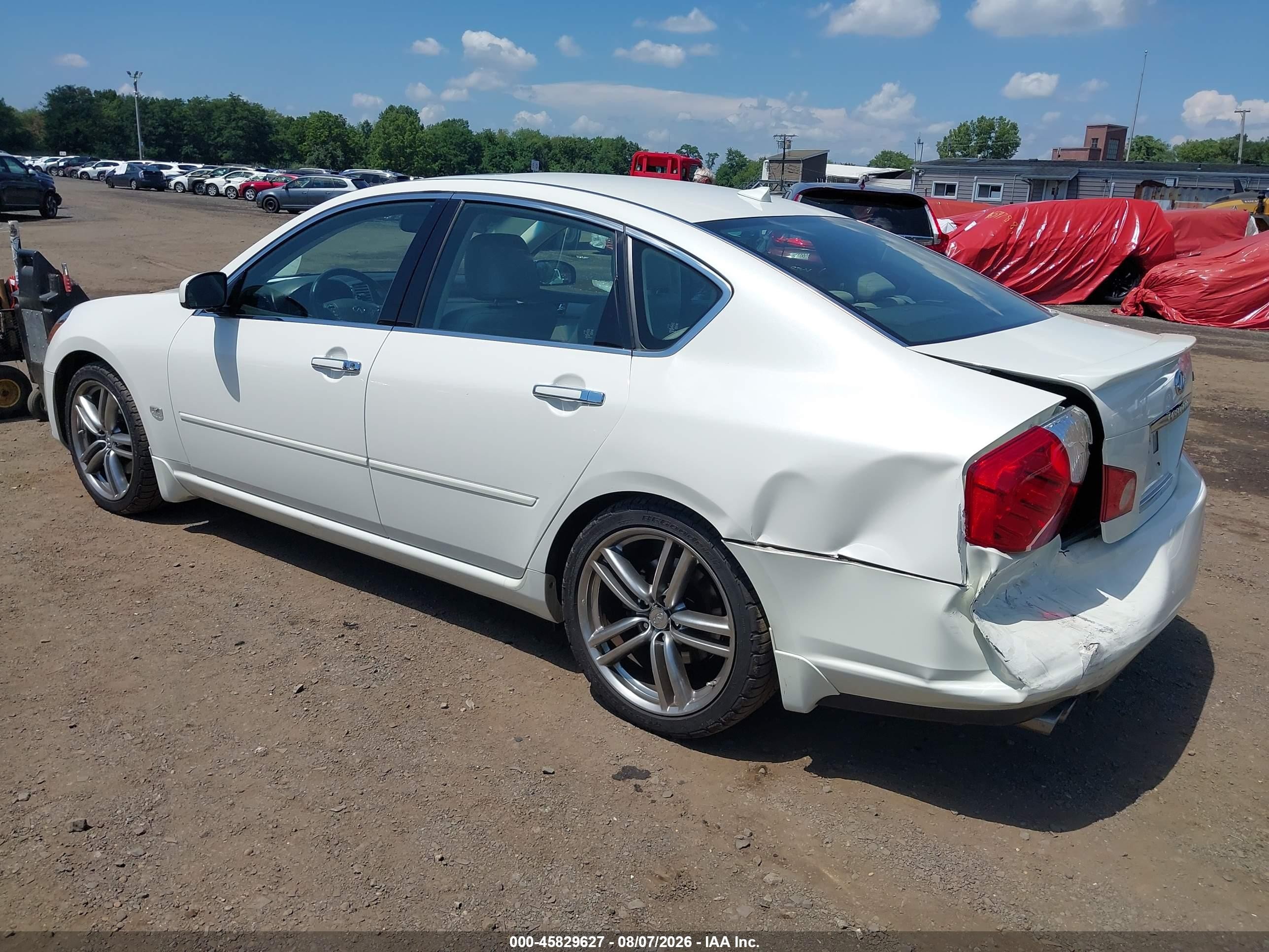 2007 Infiniti M45 Sport White vin: JNKBY01E77M403549