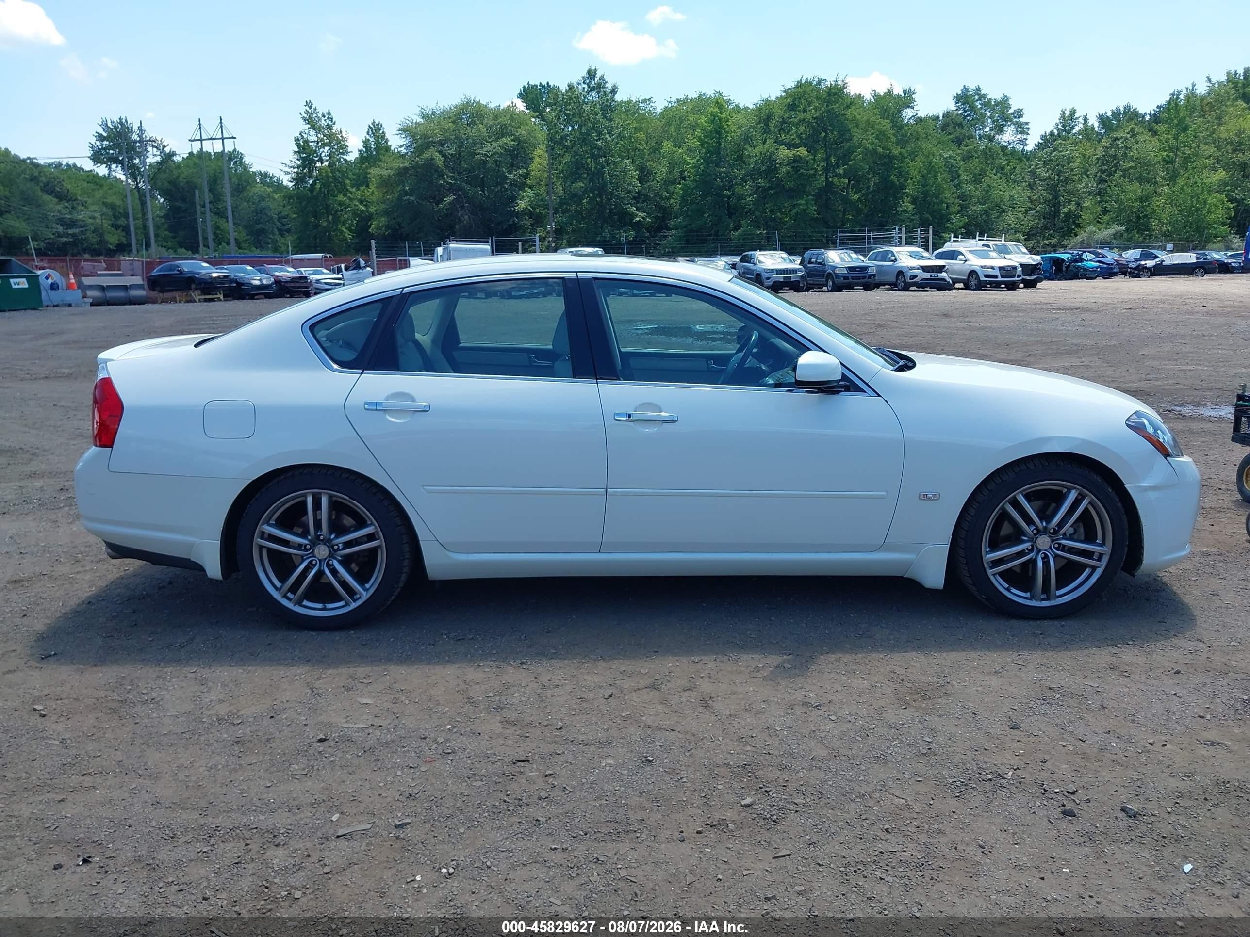 2007 Infiniti M45 Sport White vin: JNKBY01E77M403549