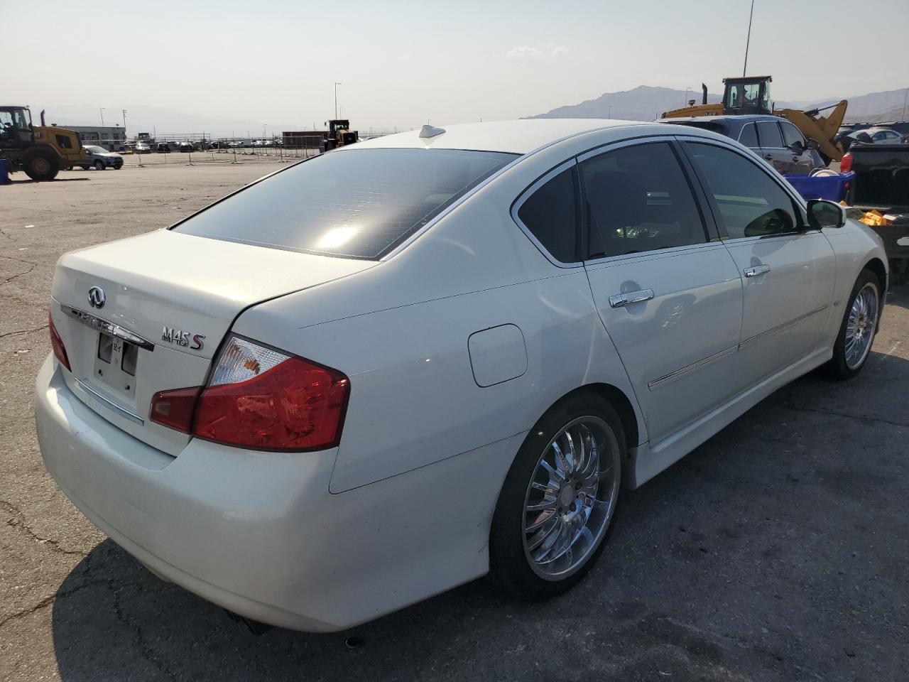 2008 Infiniti M45 Base White vin: JNKBY01E78M500199