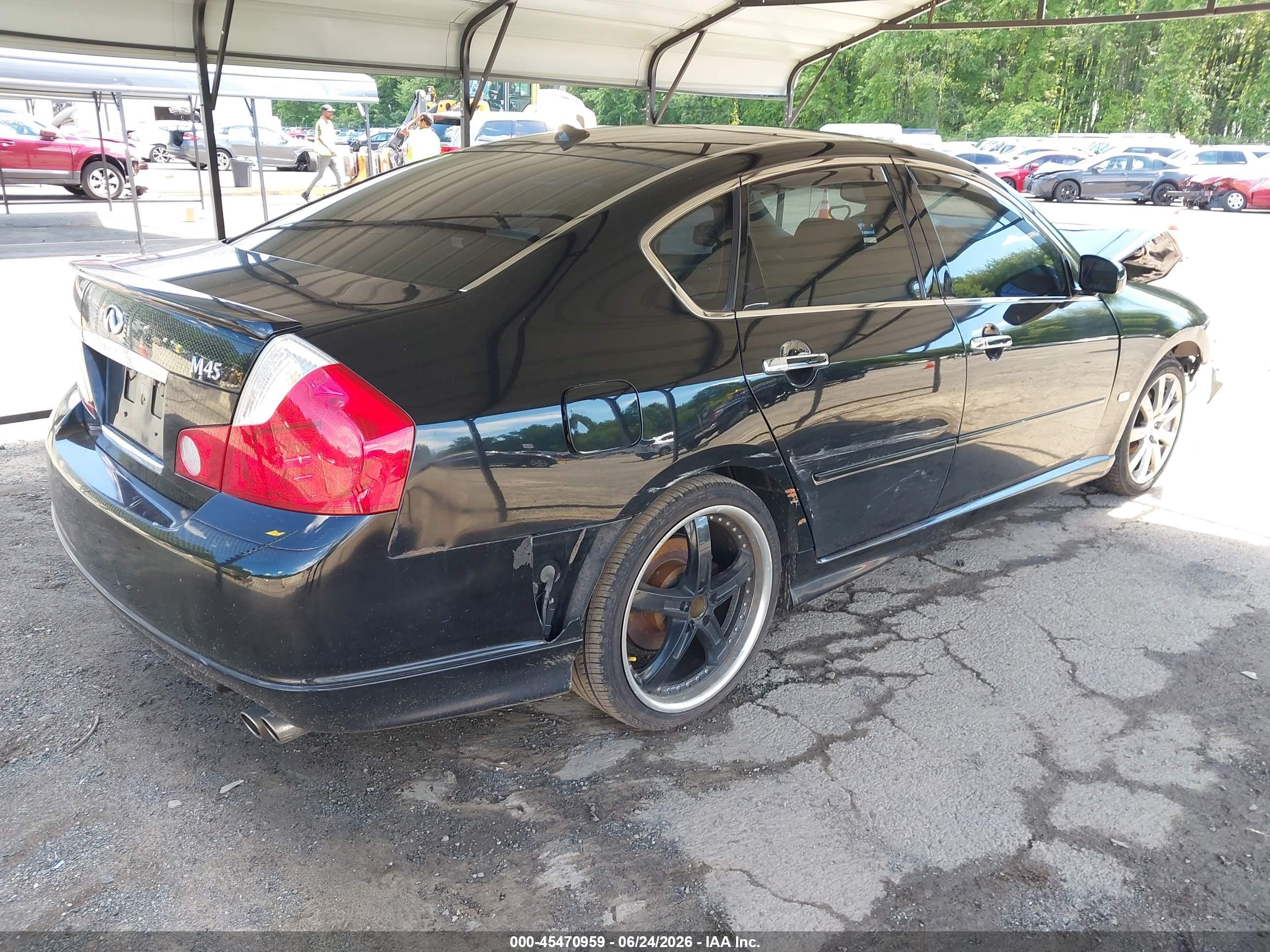 2007 Infiniti M45 Sport Черный vin: JNKBY01E87M403222