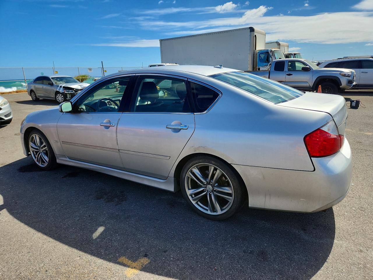 2008 Infiniti M45 Base Silver vin: JNKBY01E88M500096