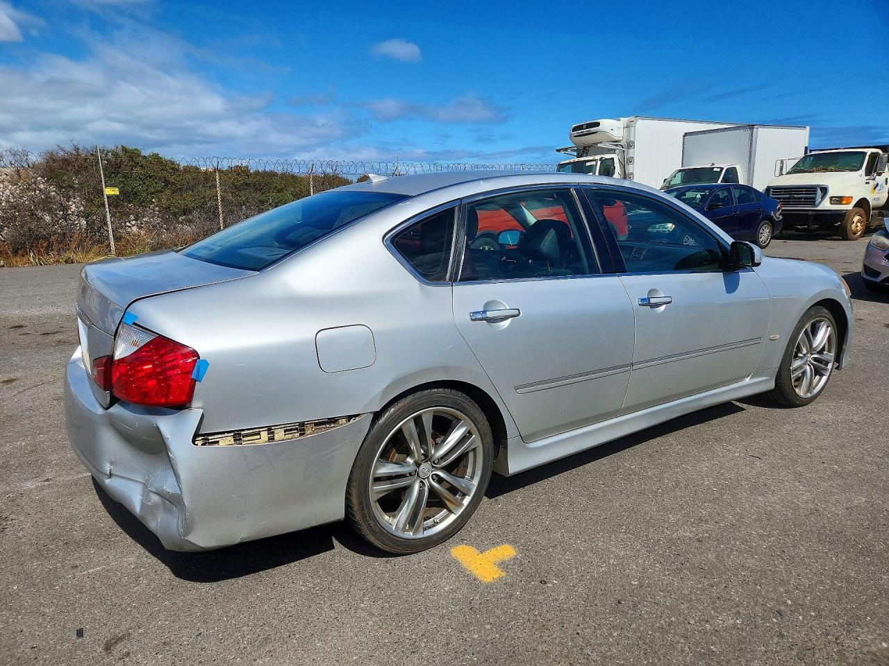 2008 Infiniti M45 Base Silver vin: JNKBY01E88M500096
