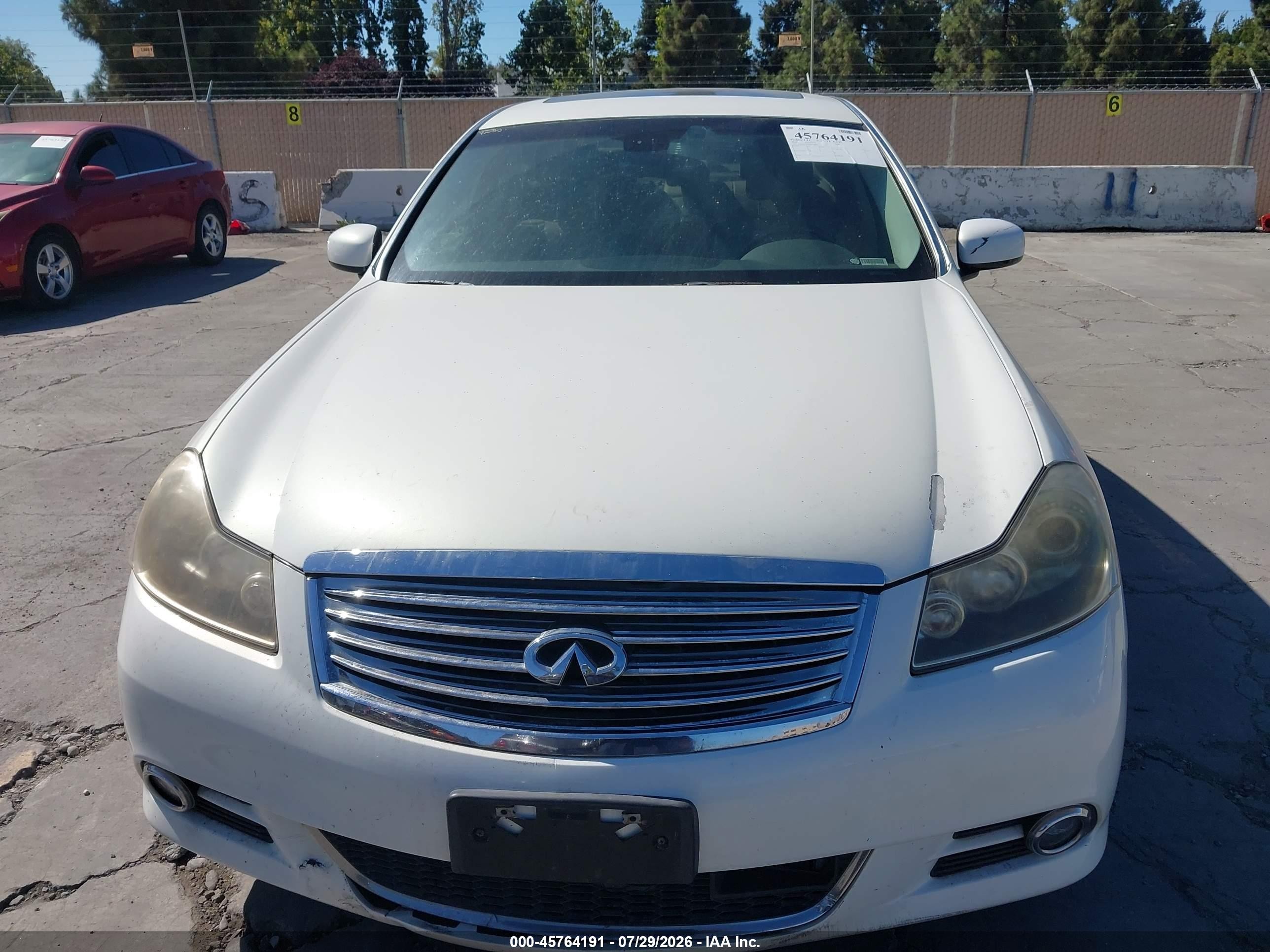 2008 Infiniti M45   White vin: JNKBY01E98M500835