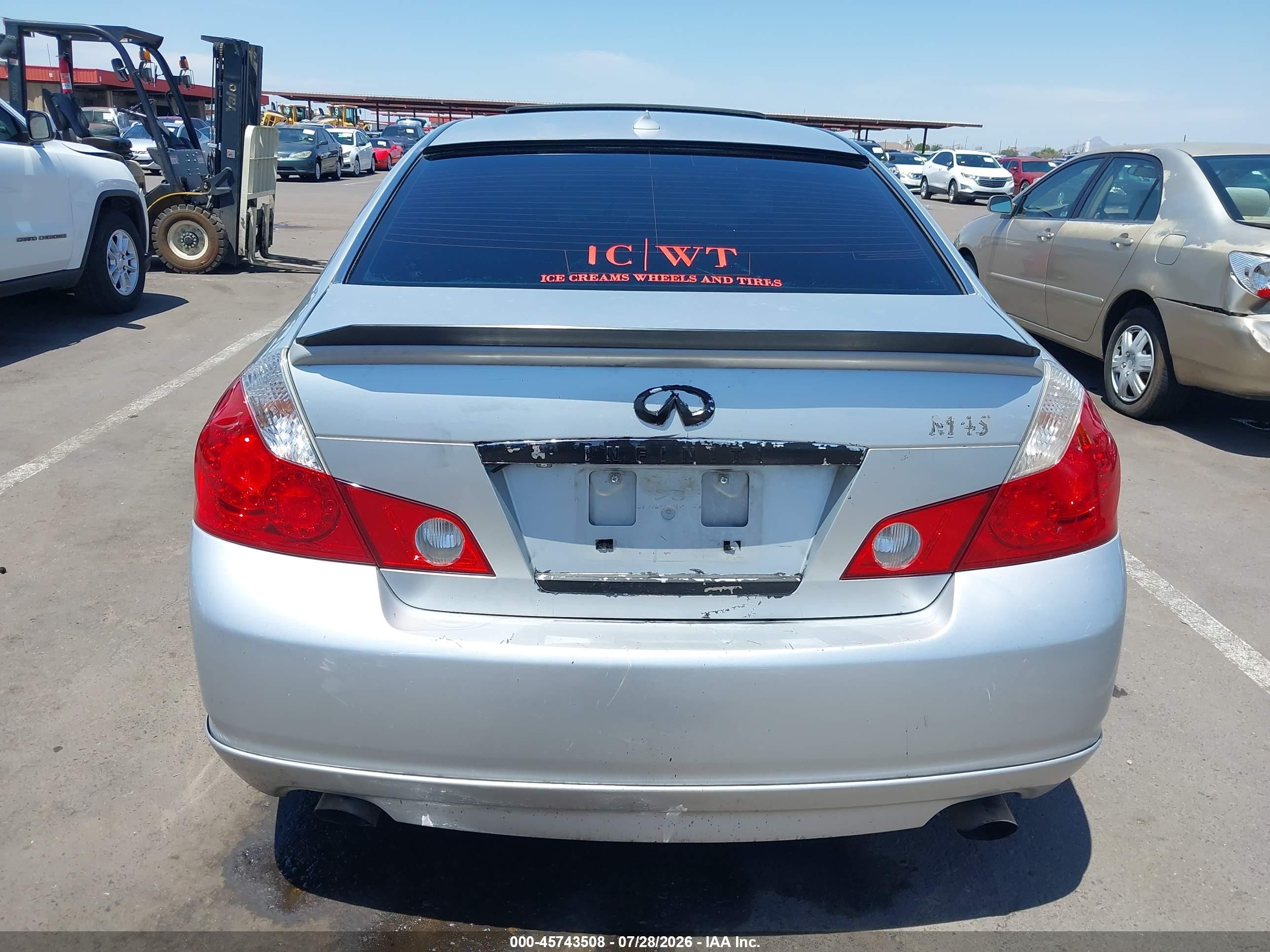 2006 Infiniti M45 Sport Silver vin: JNKBY01EX6M206955