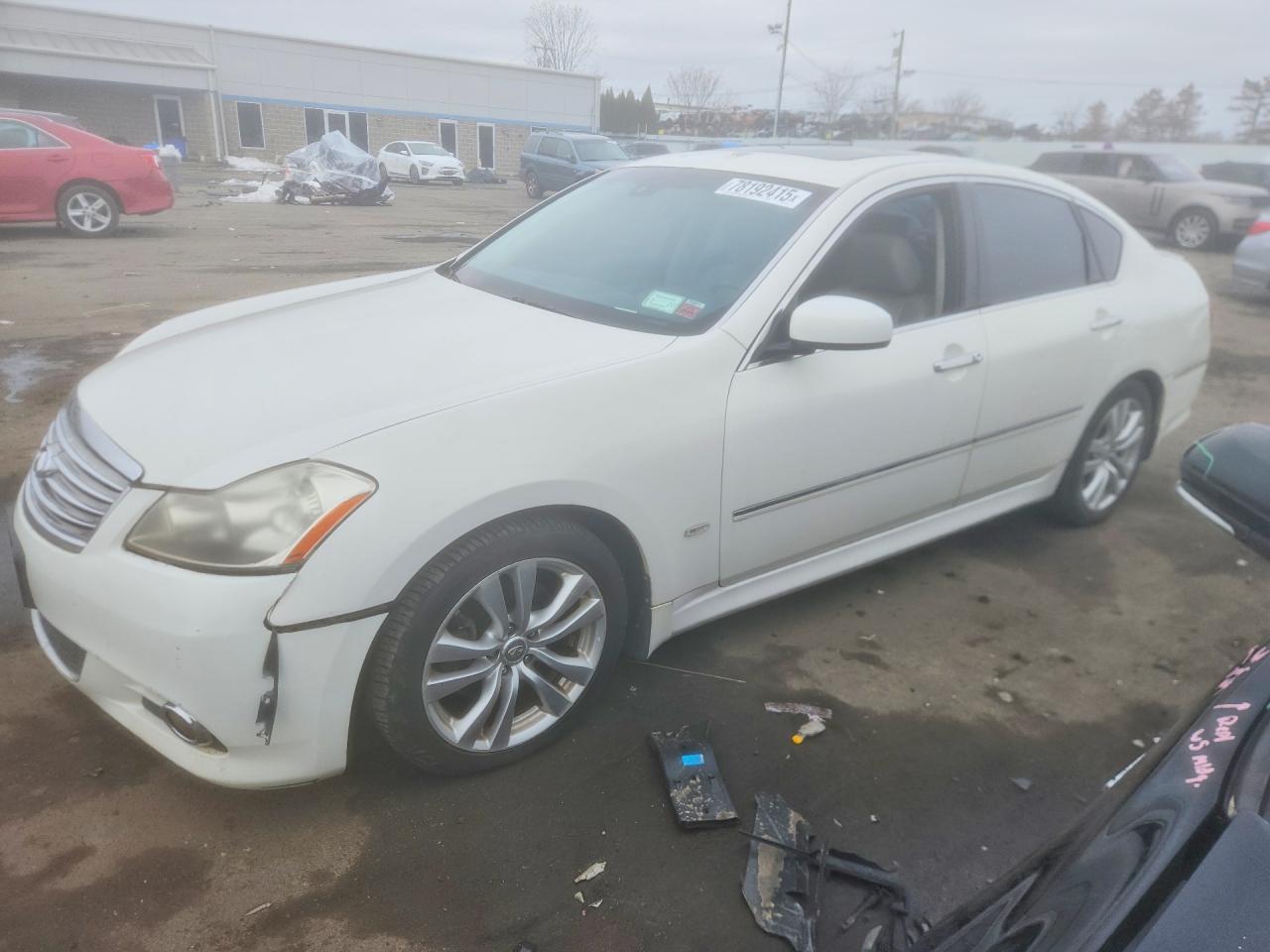 2008 Infiniti M45 Base White vin: JNKBY01EX8M500357