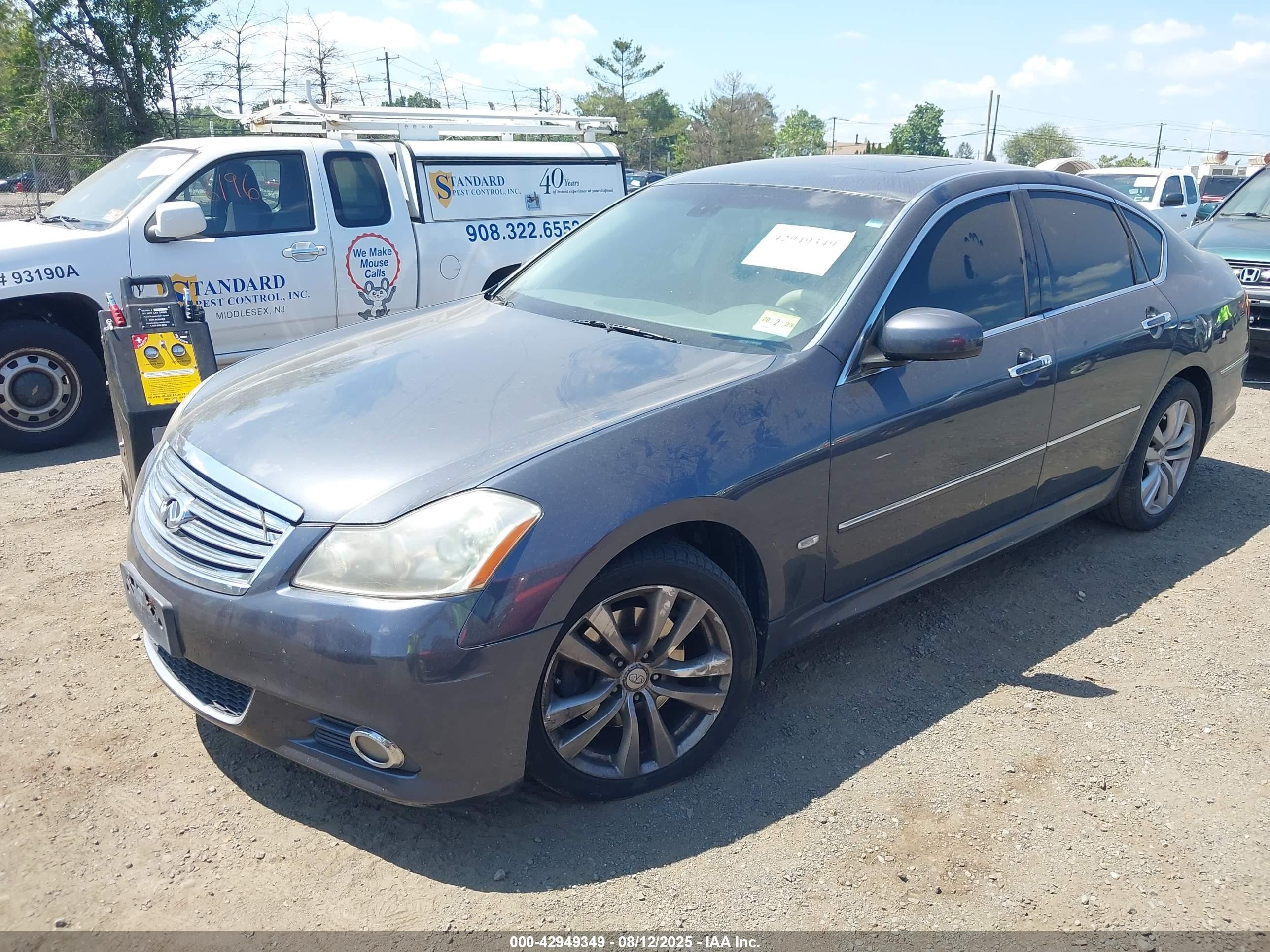 2008 Infiniti M45x   Gray vin: JNKBY01F08M550273