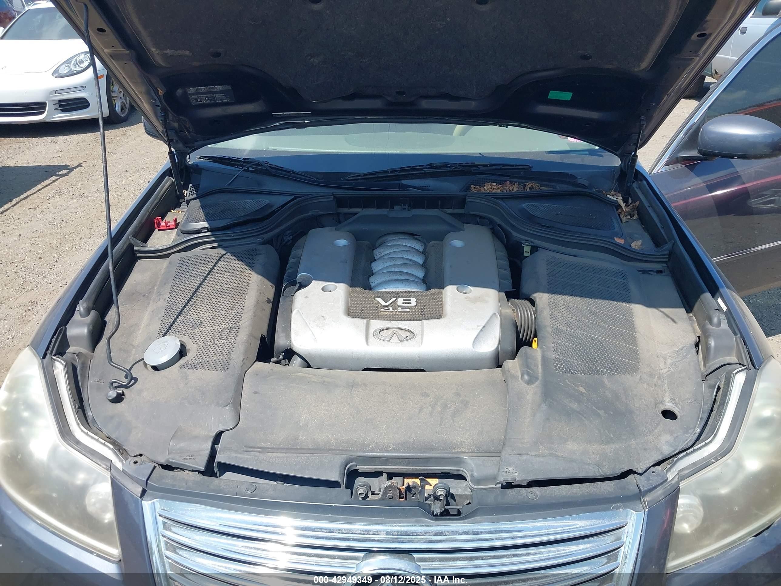 2008 Infiniti M45x   Gray vin: JNKBY01F08M550273