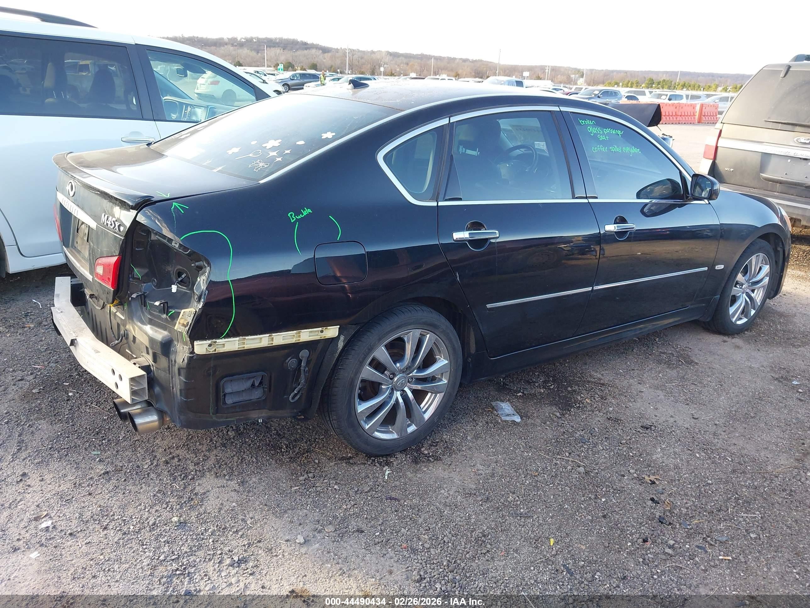 2008 Infiniti M45x   Black vin: JNKBY01F48M550714