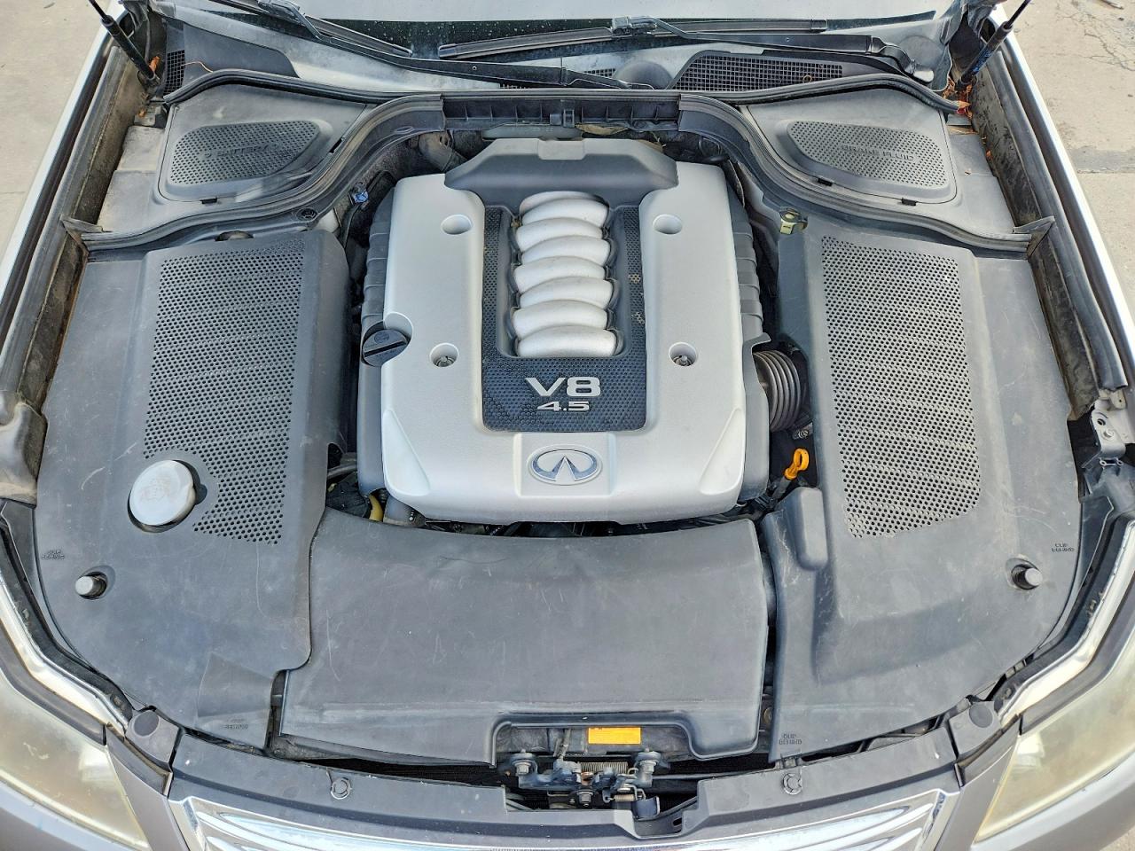 2008 Infiniti M45 X Silver vin: JNKBY01F58M551077