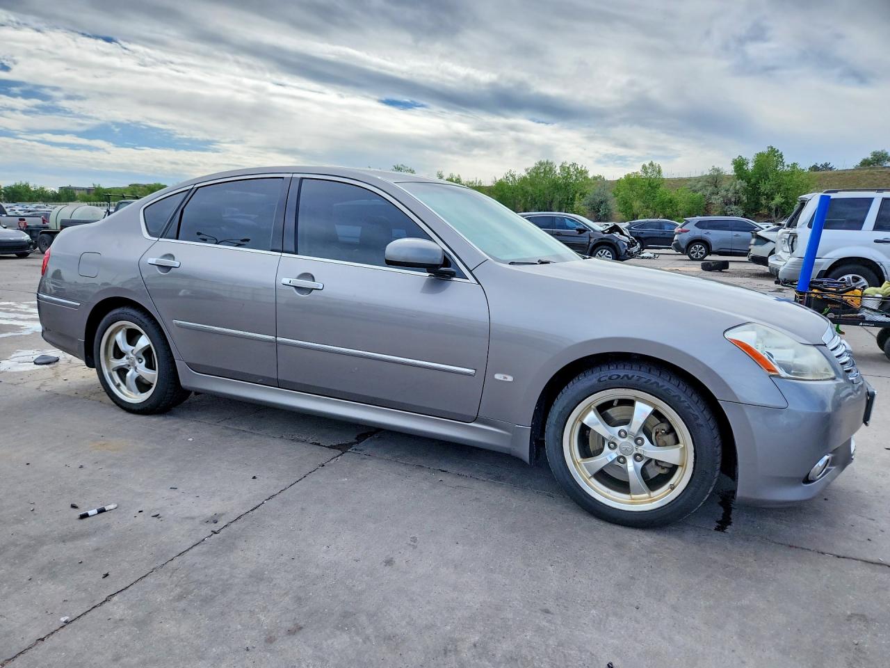 2008 Infiniti M45 X Silver vin: JNKBY01F58M551077