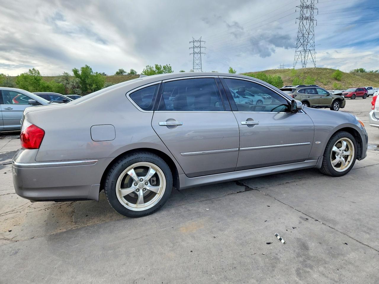2008 Infiniti M45 X Silver vin: JNKBY01F58M551077