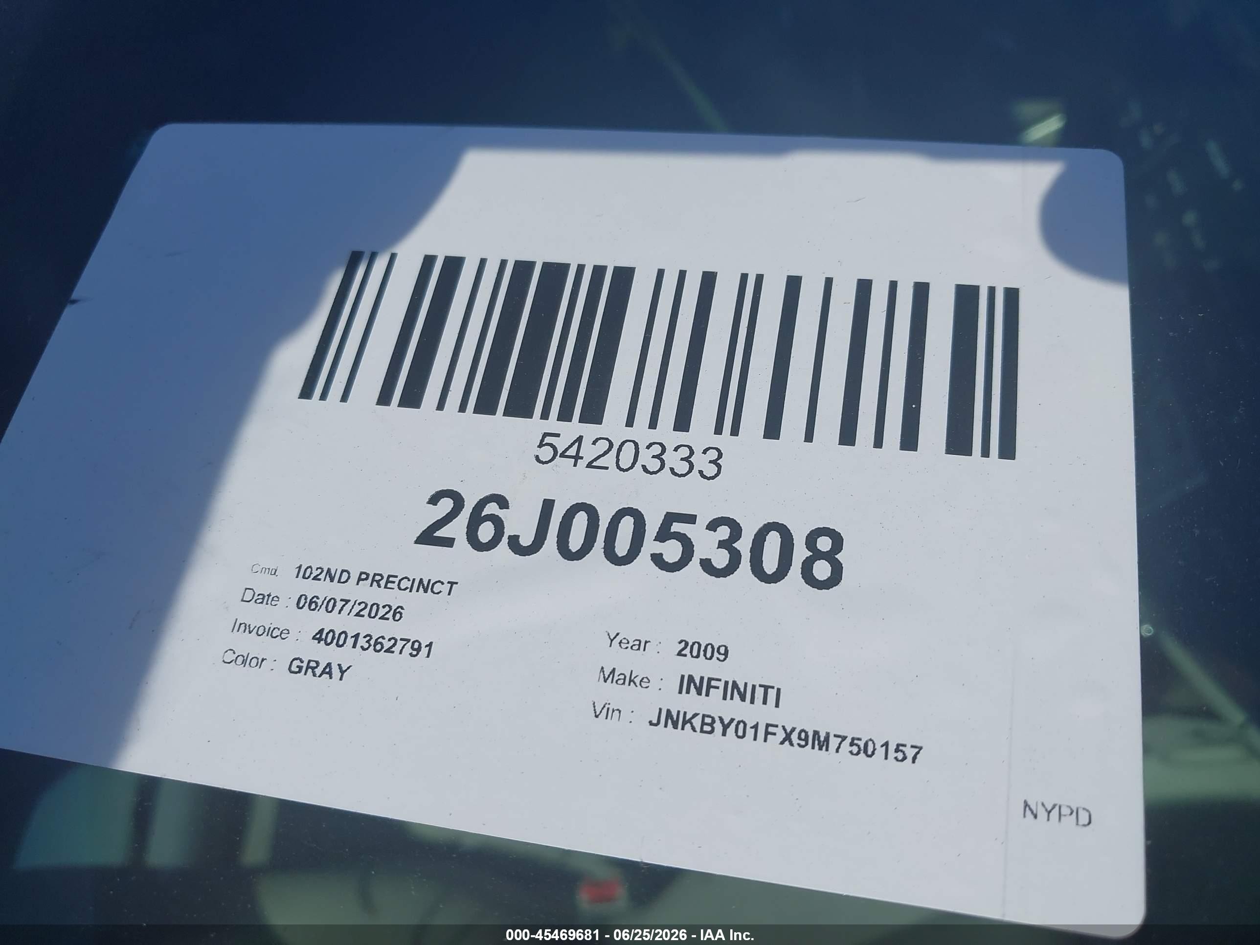 2009 Infiniti M45x   Silver vin: JNKBY01FX9M750157