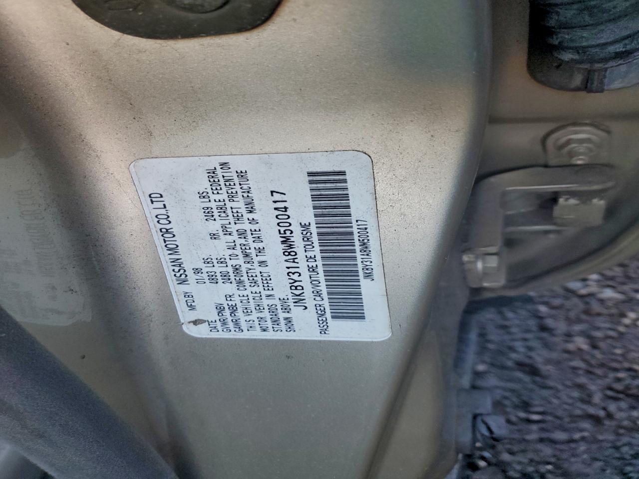 1998 Infiniti Q45 Base Gold vin: JNKBY31A8WM500417