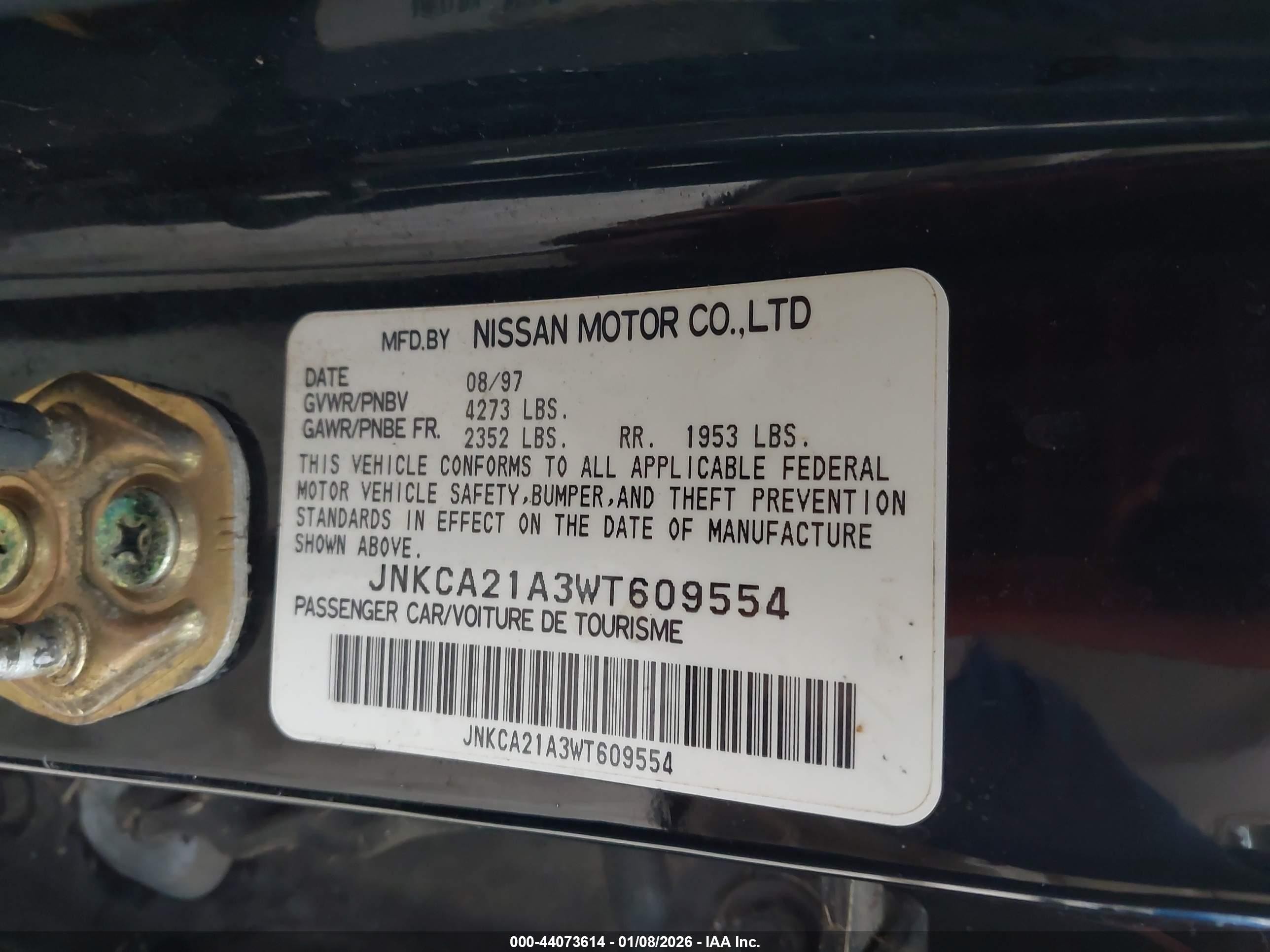 1998 Infiniti I30 Standard/touring Black vin: JNKCA21A3WT609554