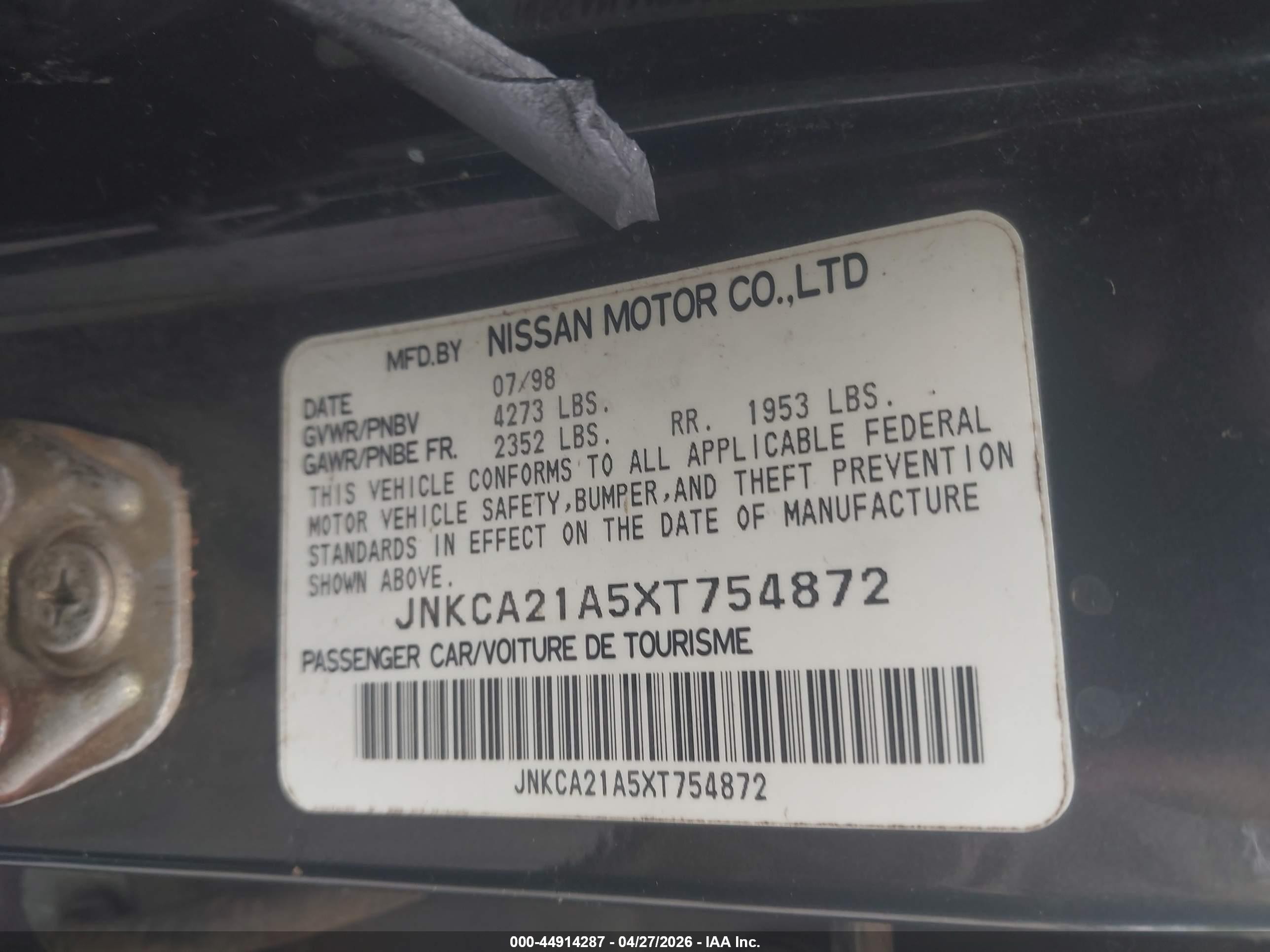 1999 Infiniti I30 Limited/standard/touring Green vin: JNKCA21A5XT754872
