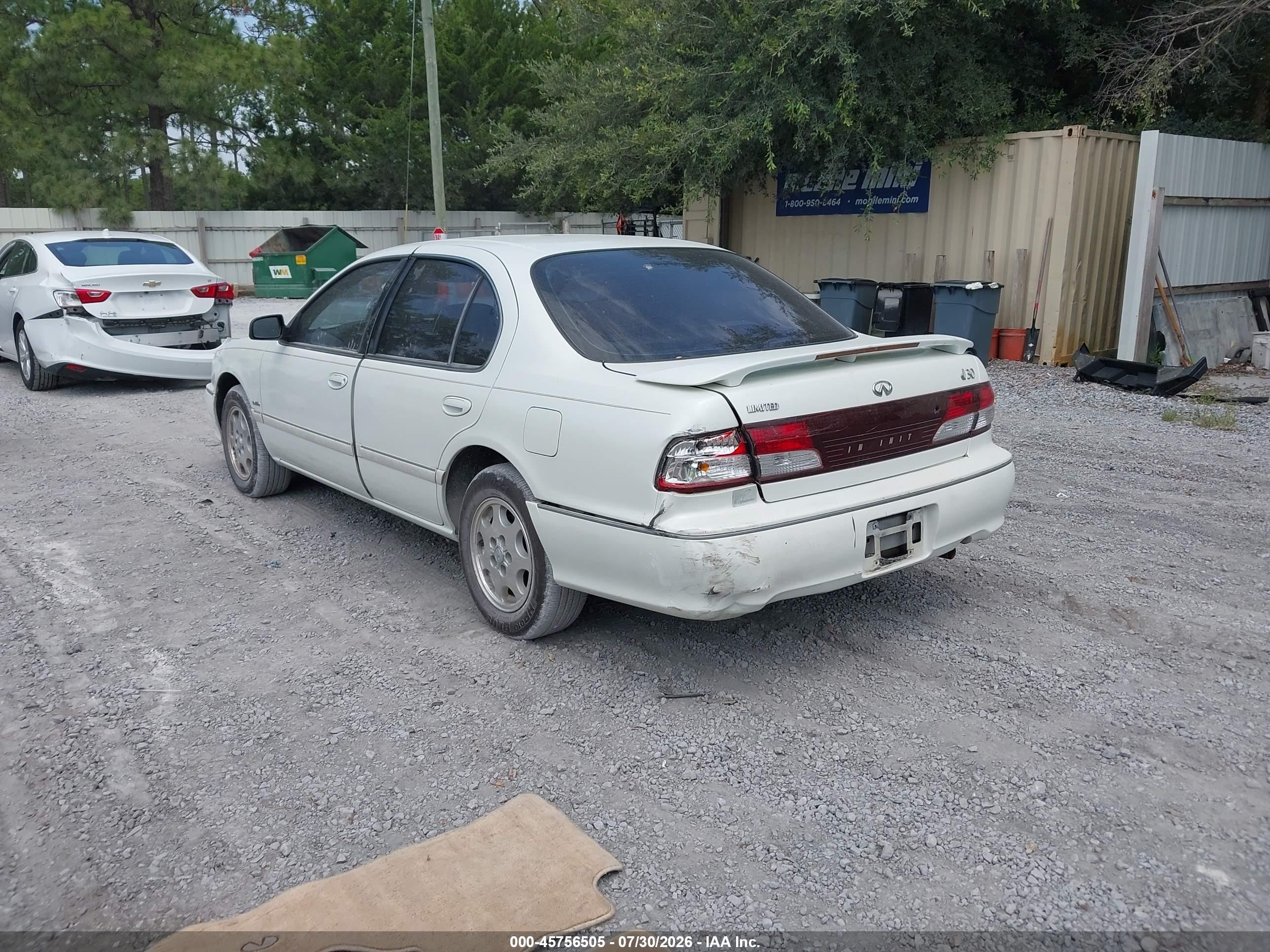 1999 Infiniti I30 Limited/standard/touring Белый vin: JNKCA21A7XT775898