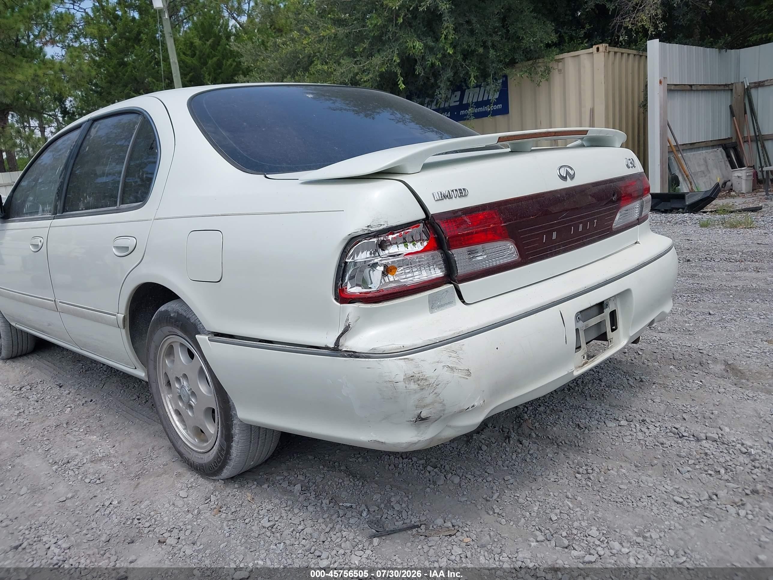 1999 Infiniti I30 Limited/standard/touring Белый vin: JNKCA21A7XT775898