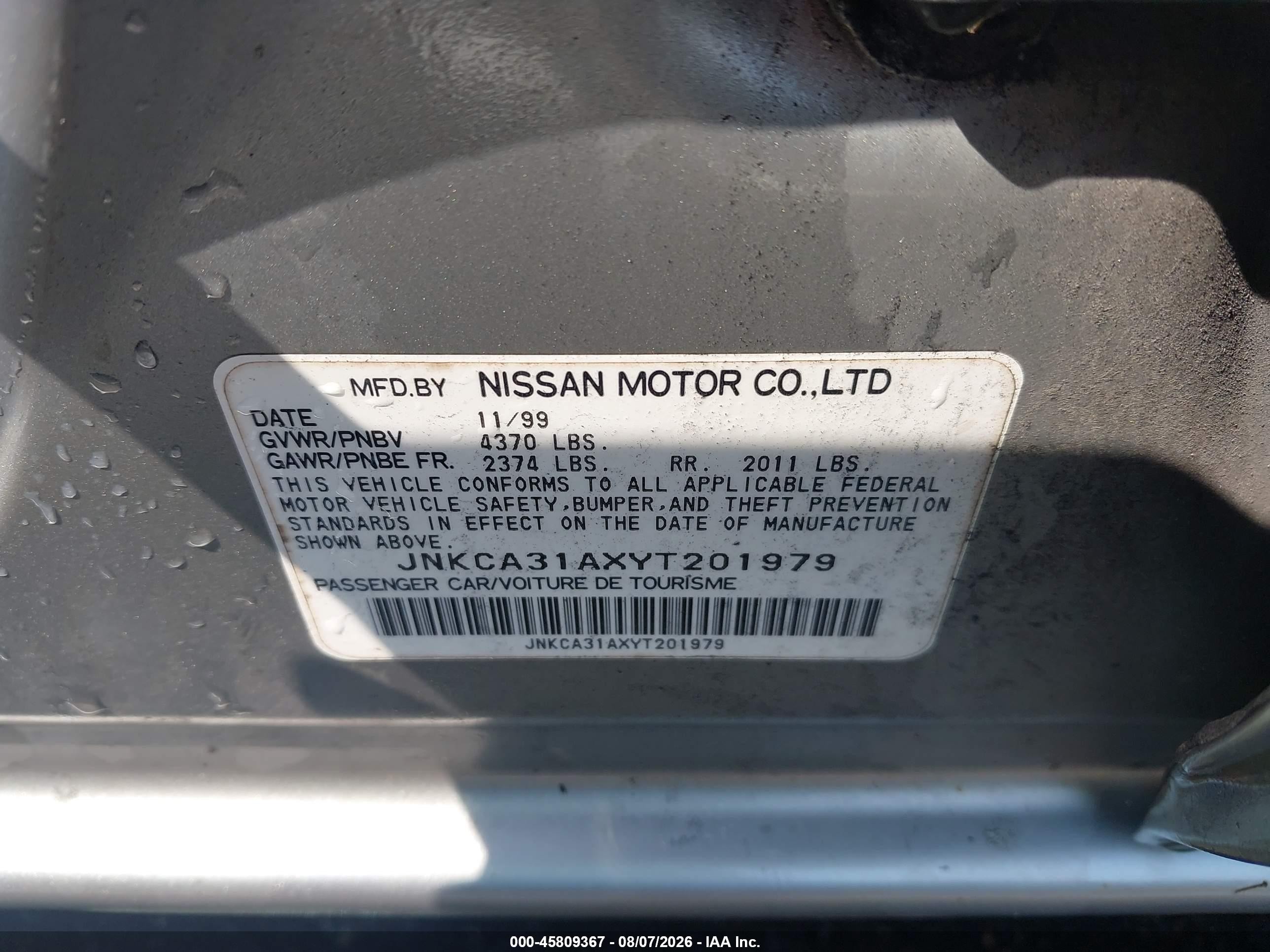 2000 Infiniti I30 Luxury/touring Silver vin: JNKCA31AXYT201979