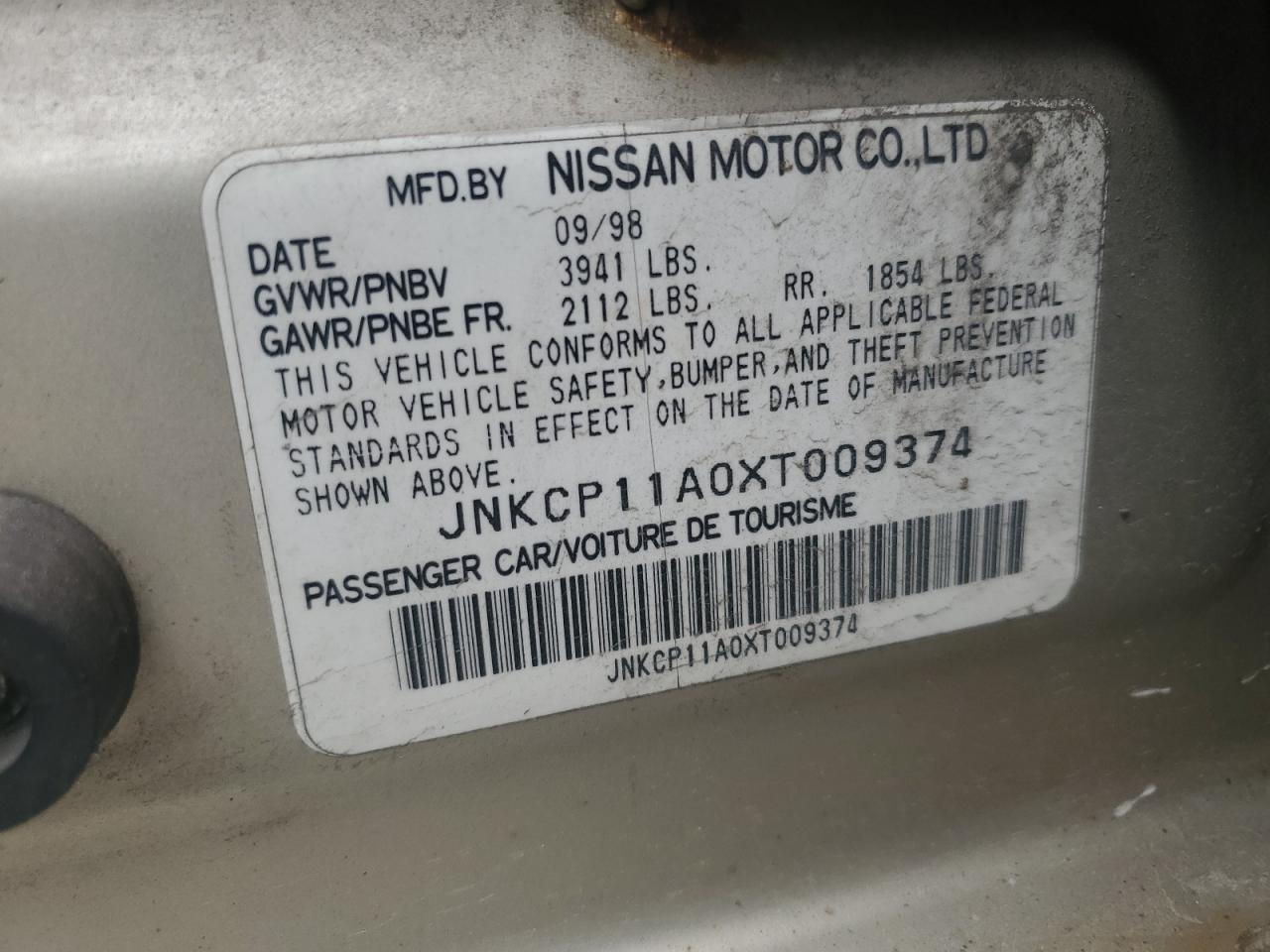 1999 Infiniti G20    Gold vin: JNKCP11A0XT009374