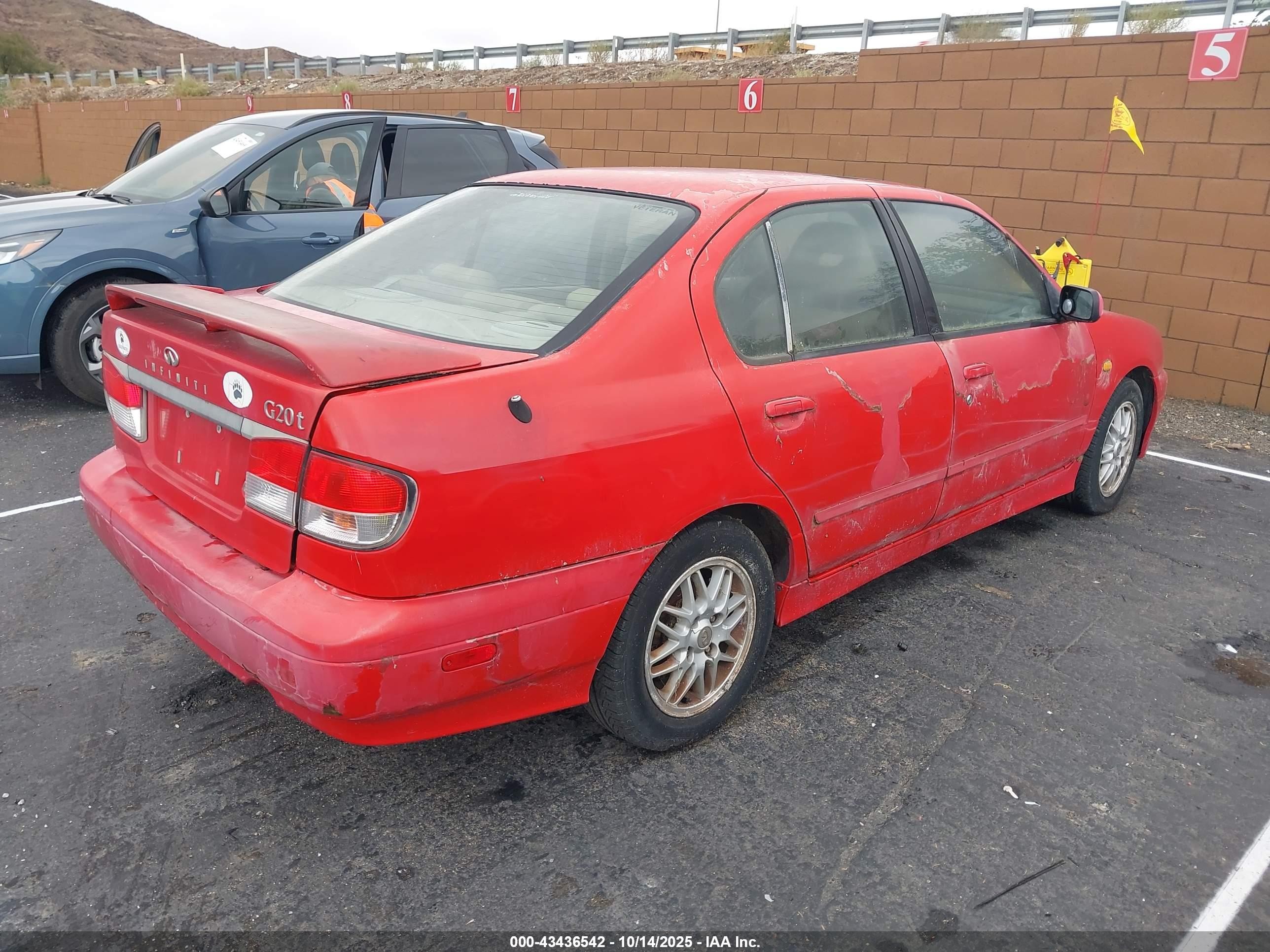 1999 Infiniti G20 Standard/touring Red vin: JNKCP11A3XT006615