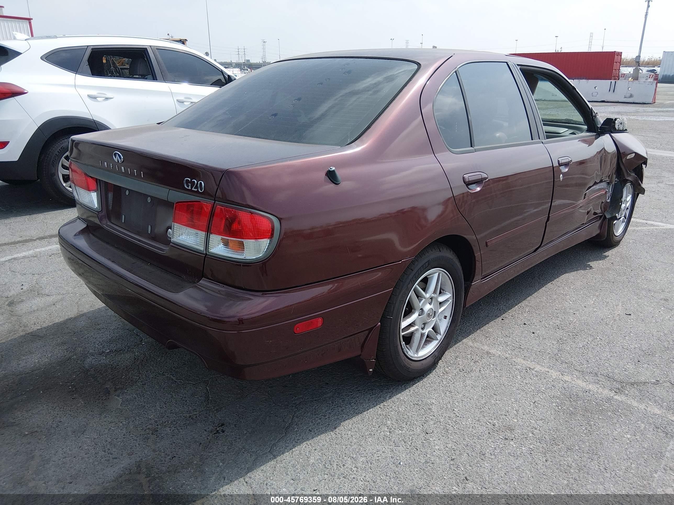 2002 Infiniti G20 Luxury Бордовый vin: JNKCP11A42T511541