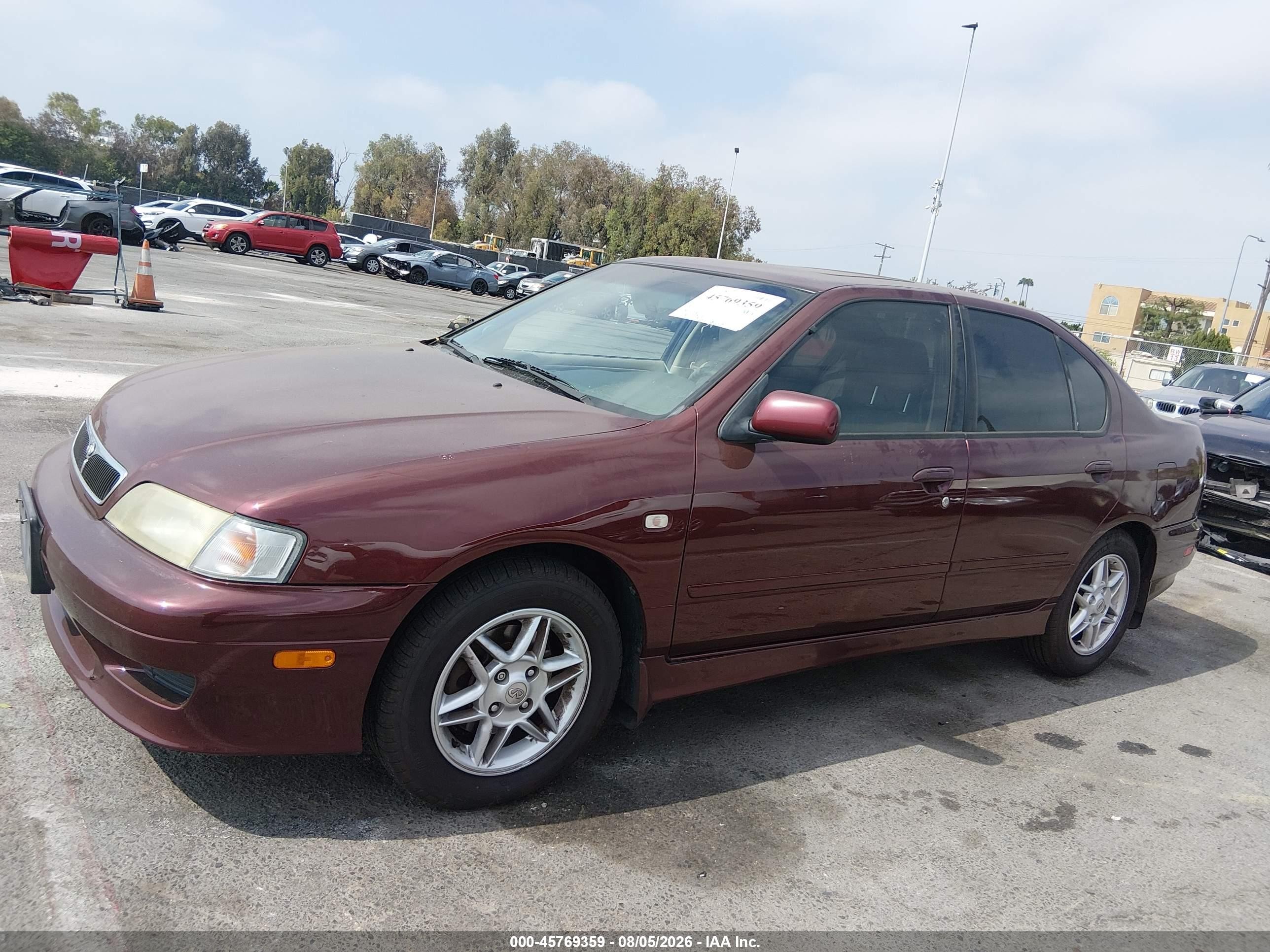 2002 Infiniti G20 Luxury Бордовый vin: JNKCP11A42T511541