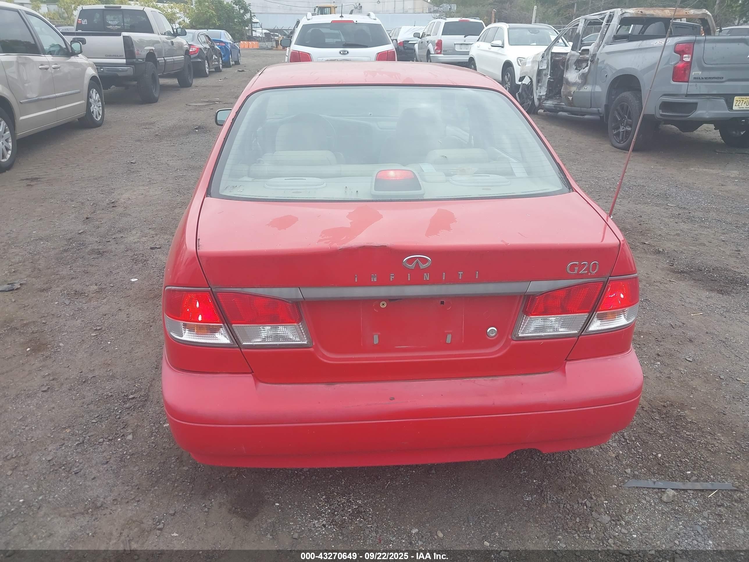 1999 Infiniti G20 Standard/touring Красный vin: JNKCP11A5XT011959