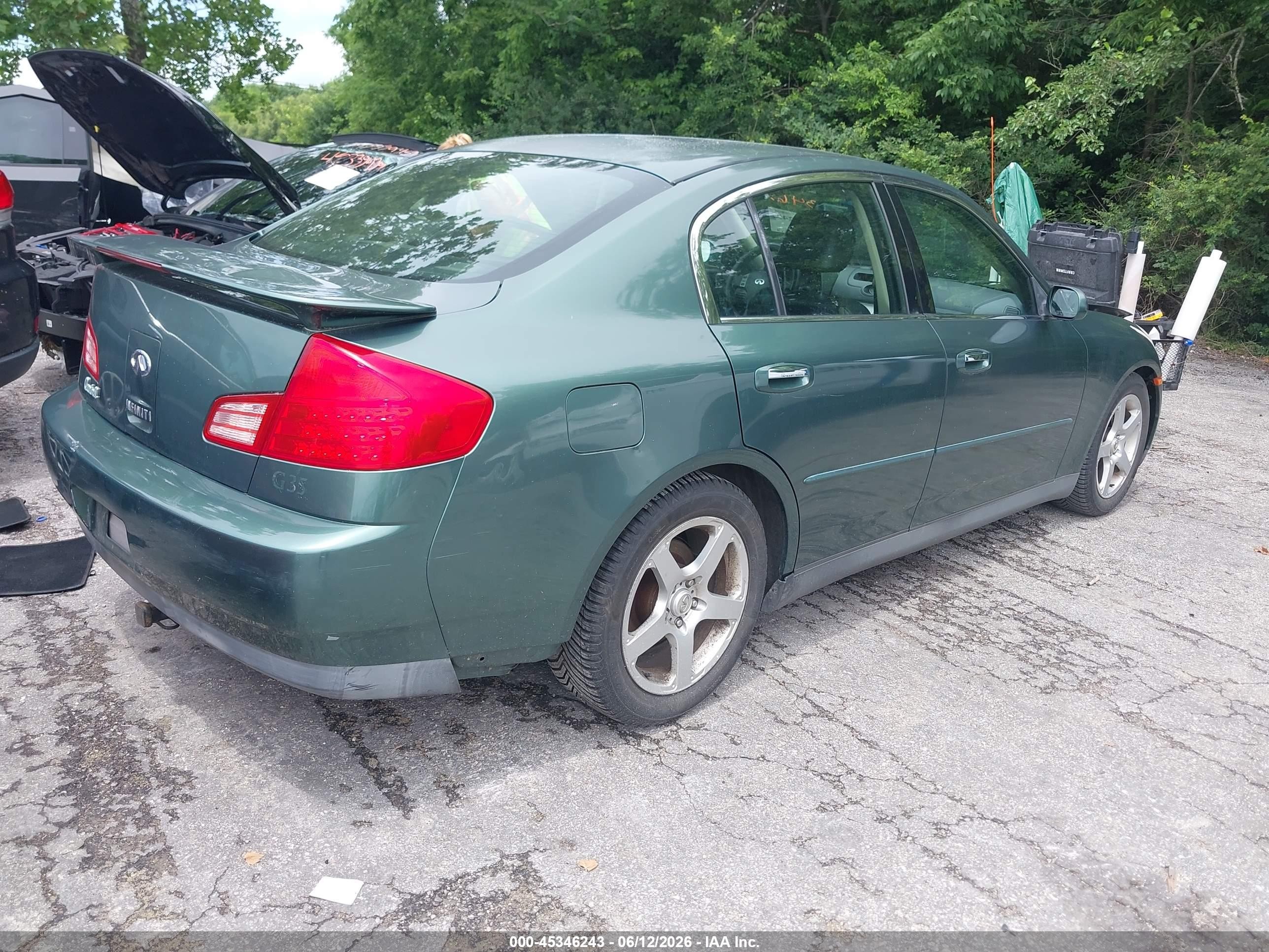 2003 Infiniti G35 Luxury Leather Green vin: JNKCV51E03M010190