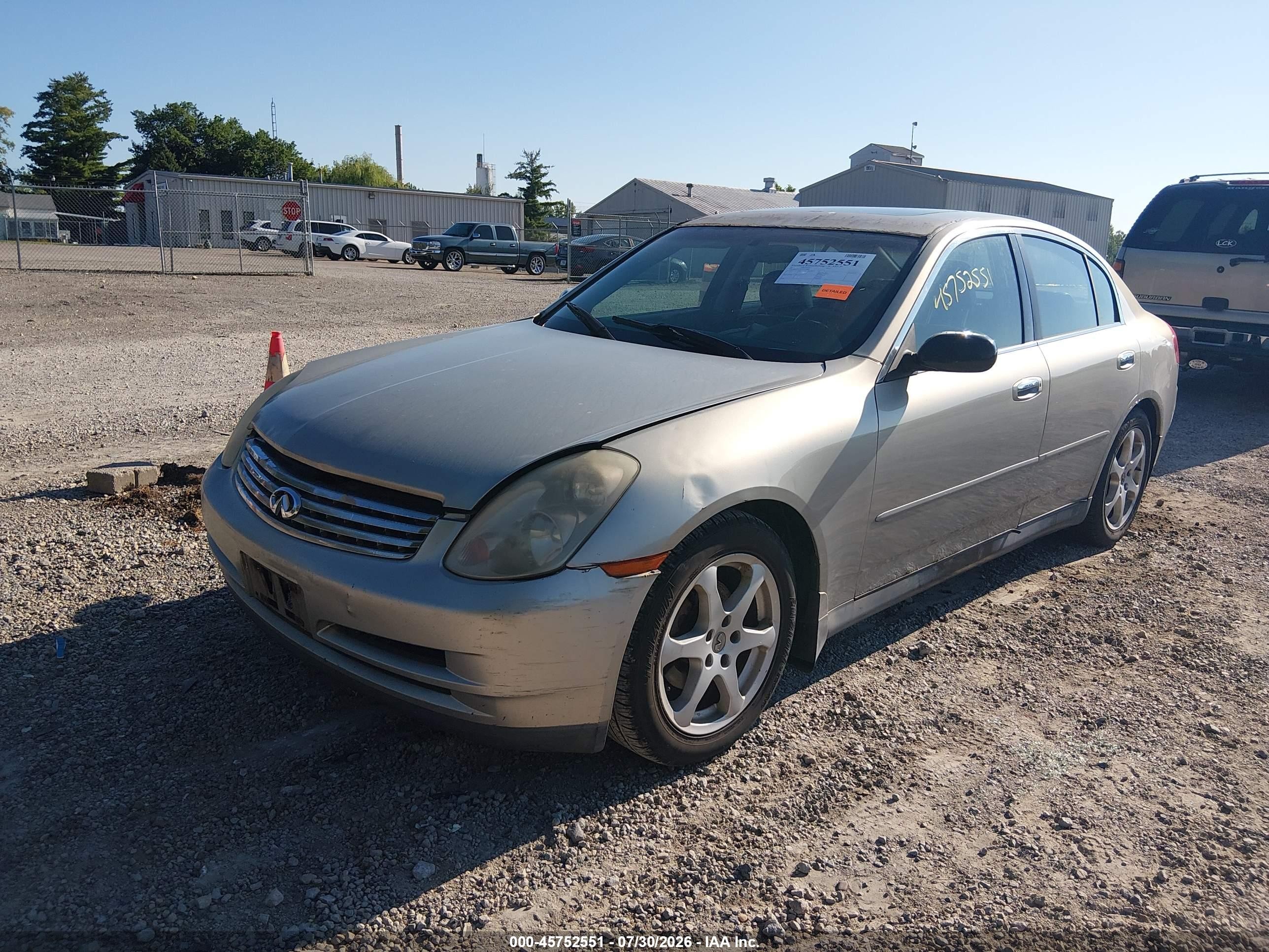 2003 Infiniti G35 Luxury Leather Серебряный vin: JNKCV51E03M330884