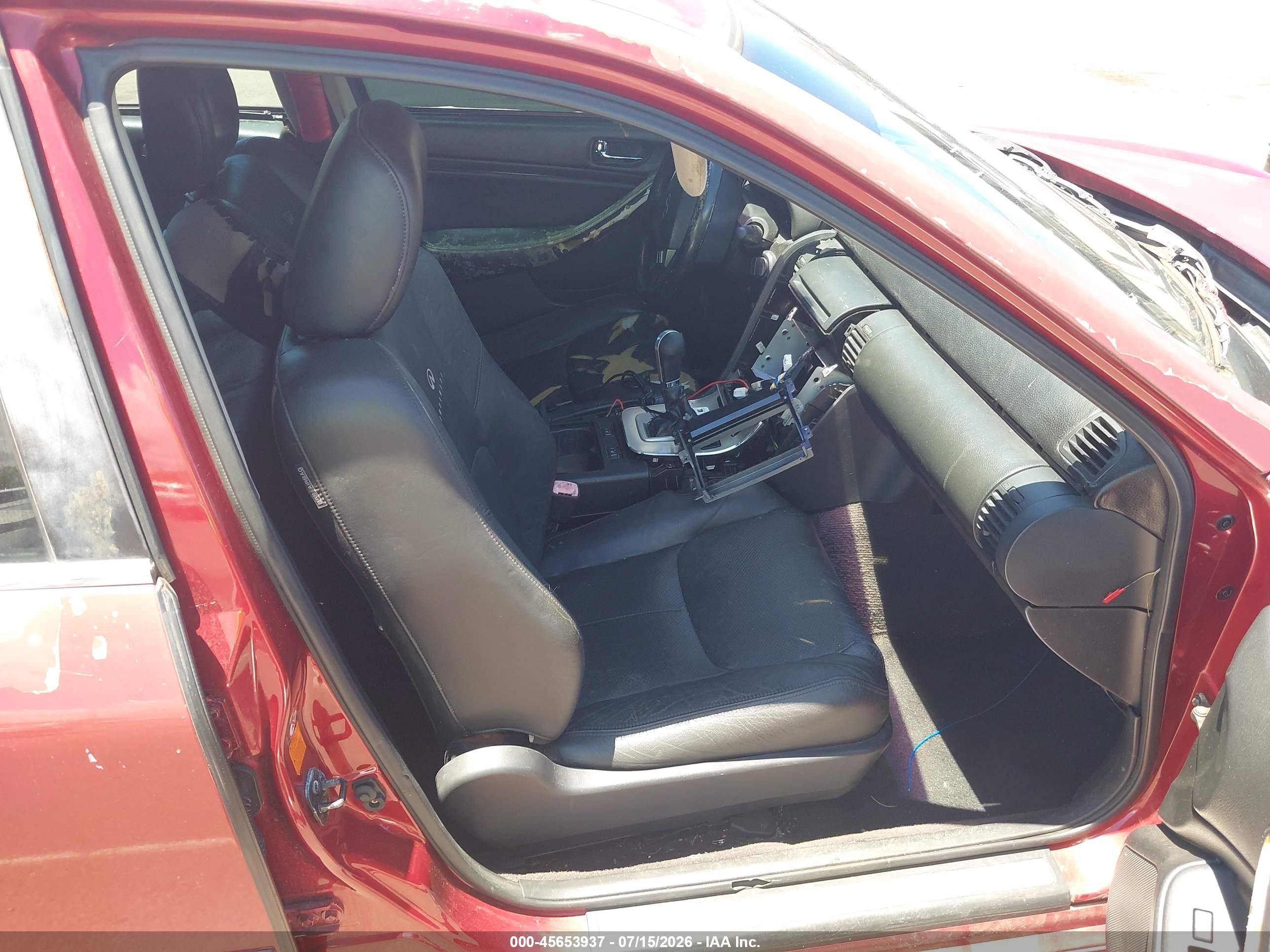 2005 Infiniti G35   Красный vin: JNKCV51E05M200316