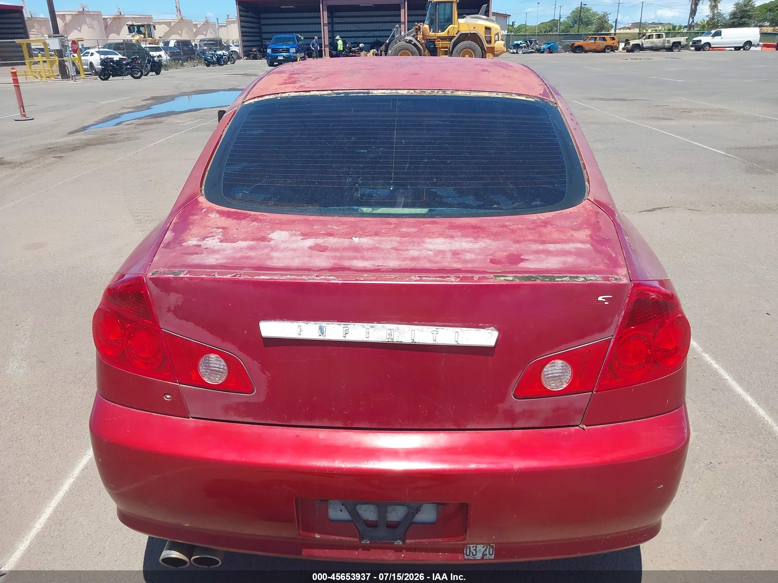 2005 Infiniti G35   Красный vin: JNKCV51E05M200316