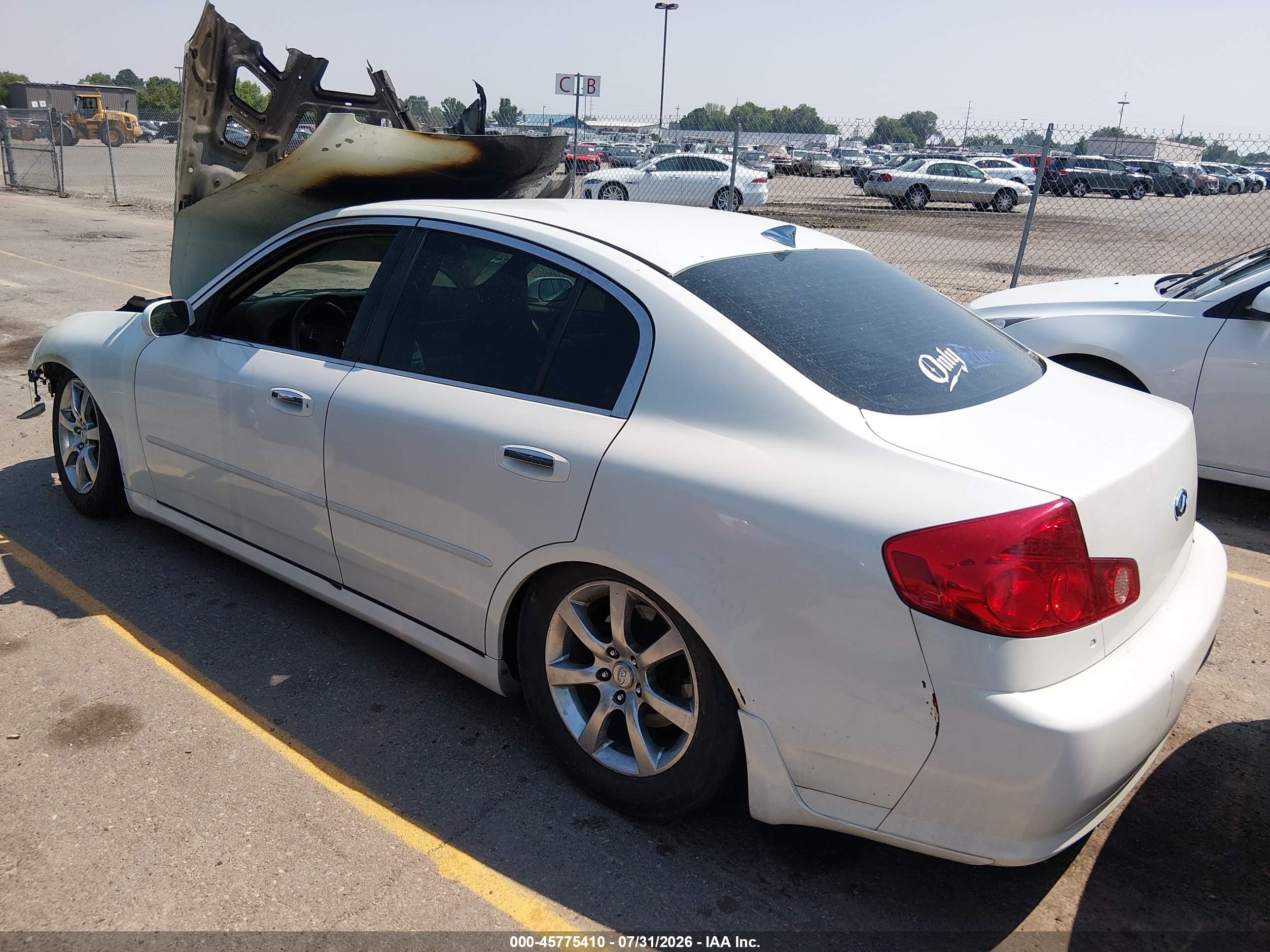 2006 Infiniti G35   Белый vin: JNKCV51E06M515764